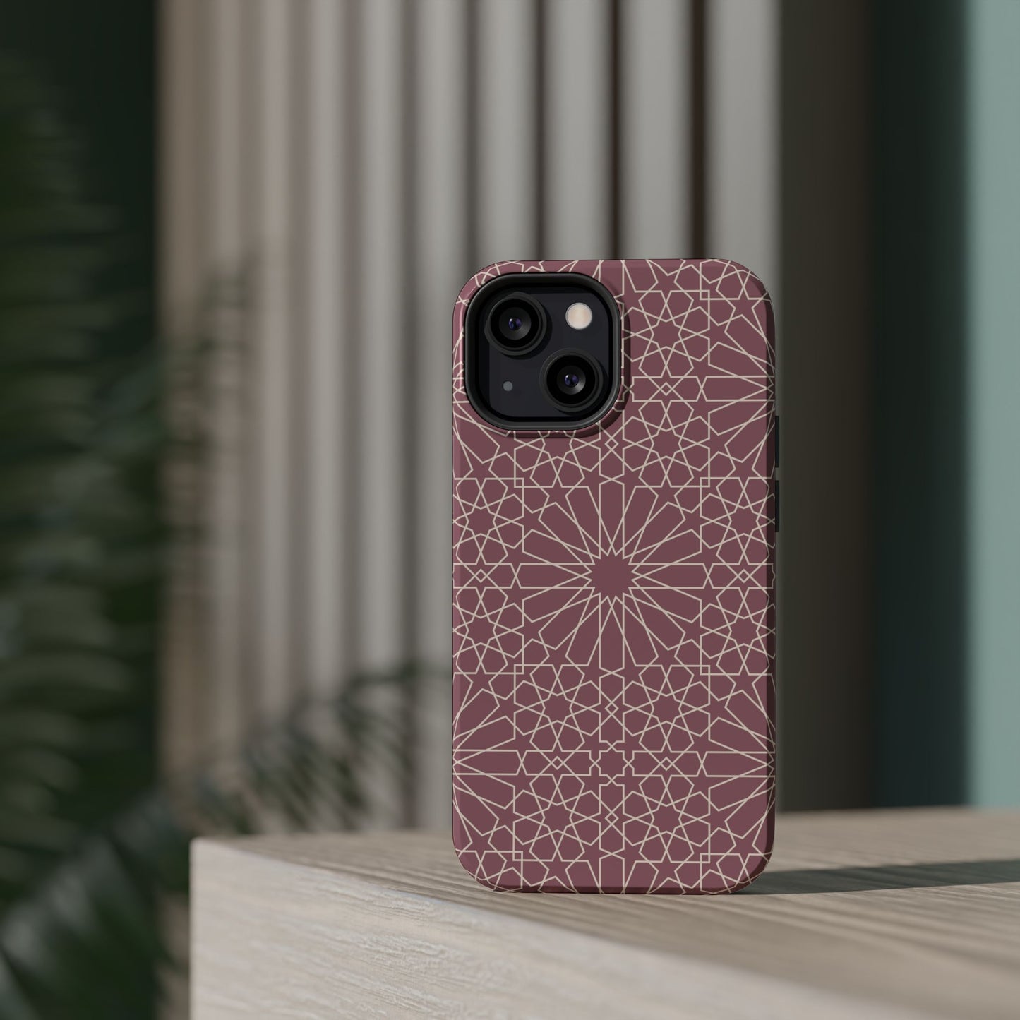 Pink Flower 🌸 Geometric Design Iphone Magnetic Tough Case