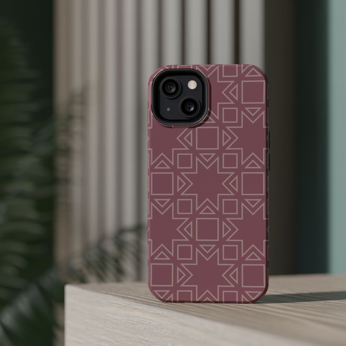 Pink Star ⭐️ Geometric Design - Iphone Magnetic Tough Case