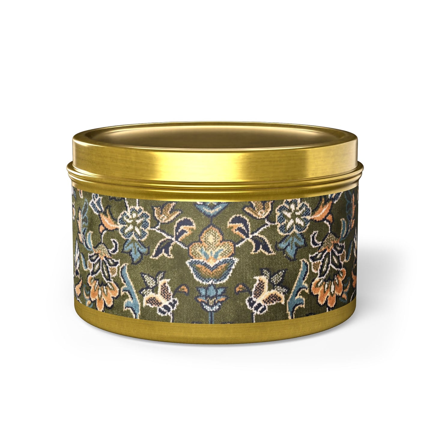Rawdah Golden Tin Candles | Elegant Home Fragrance | Decorative Candle Gifts for All Occasions | Relaxing Aromatherapy