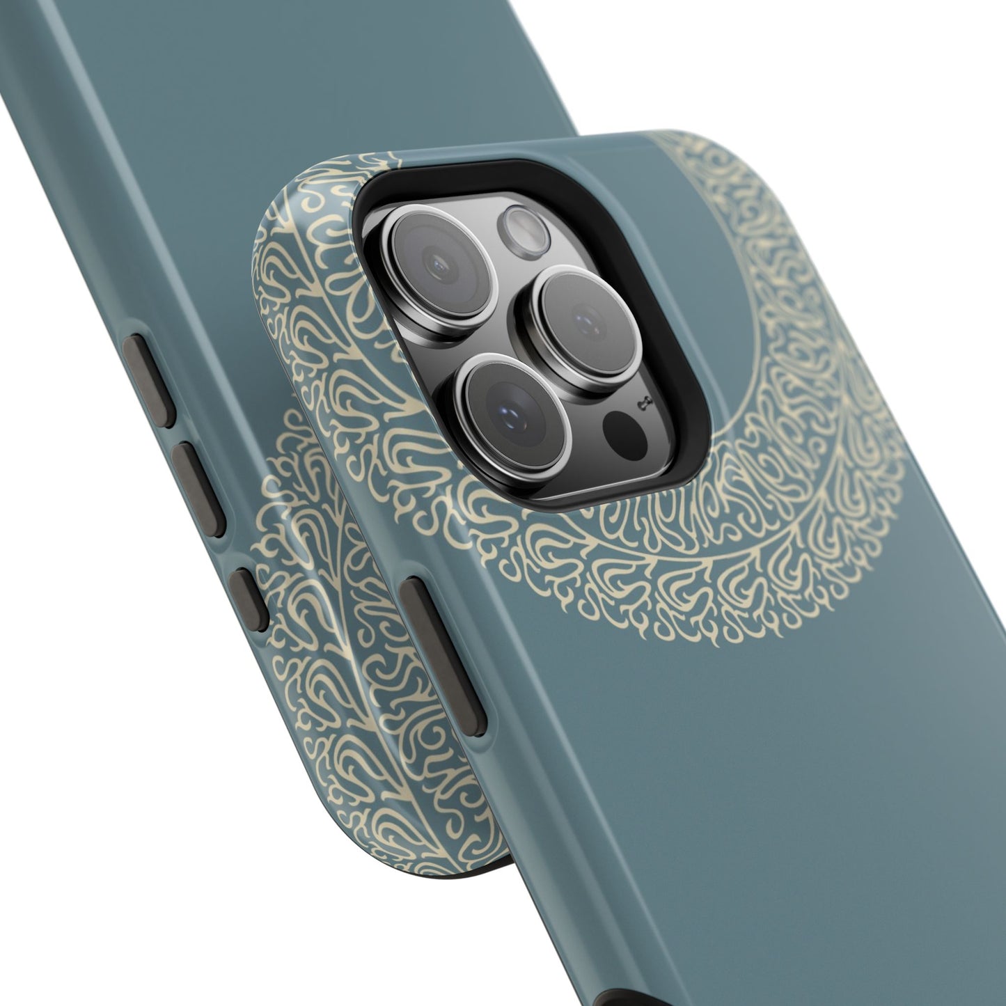 Beige geometric circle Design - Iphone Magnetic Tough Case