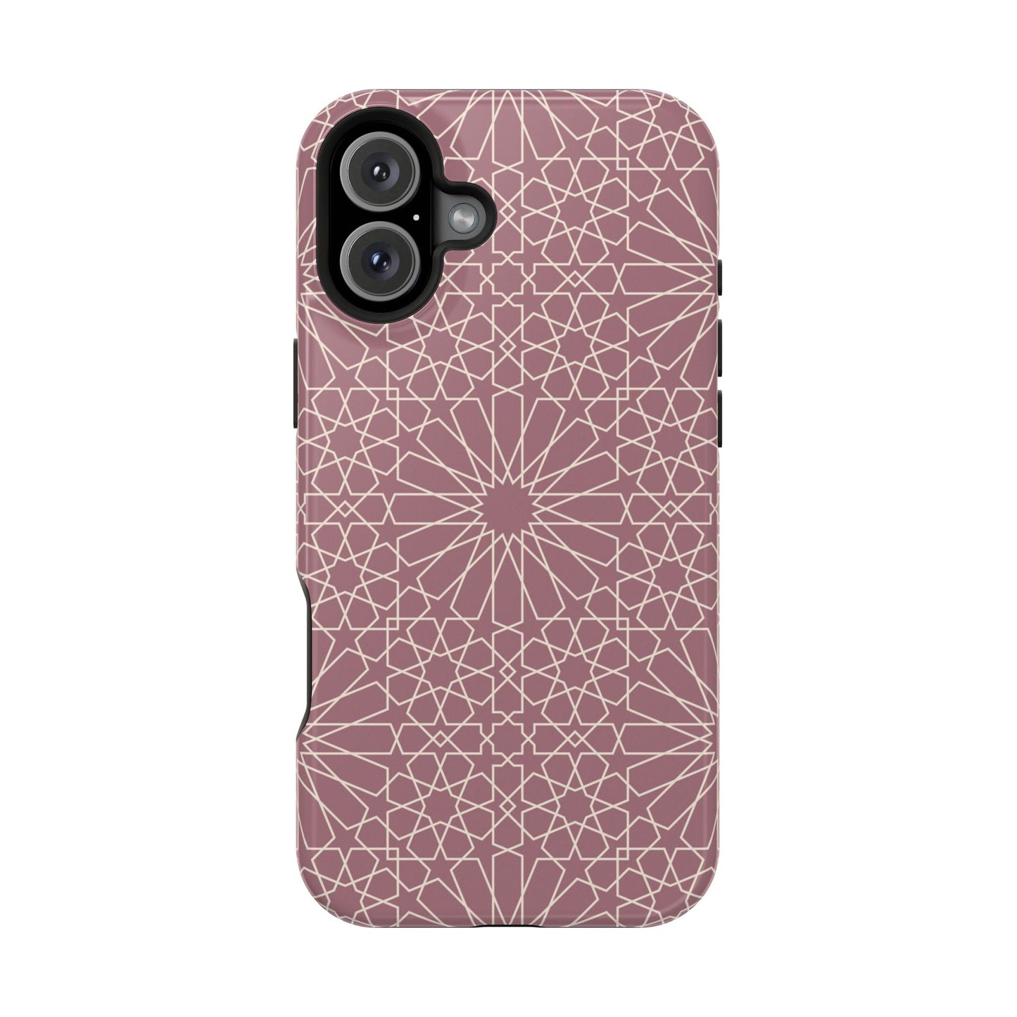 Pink Flower 🌸 Geometric Design Iphone Magnetic Tough Case