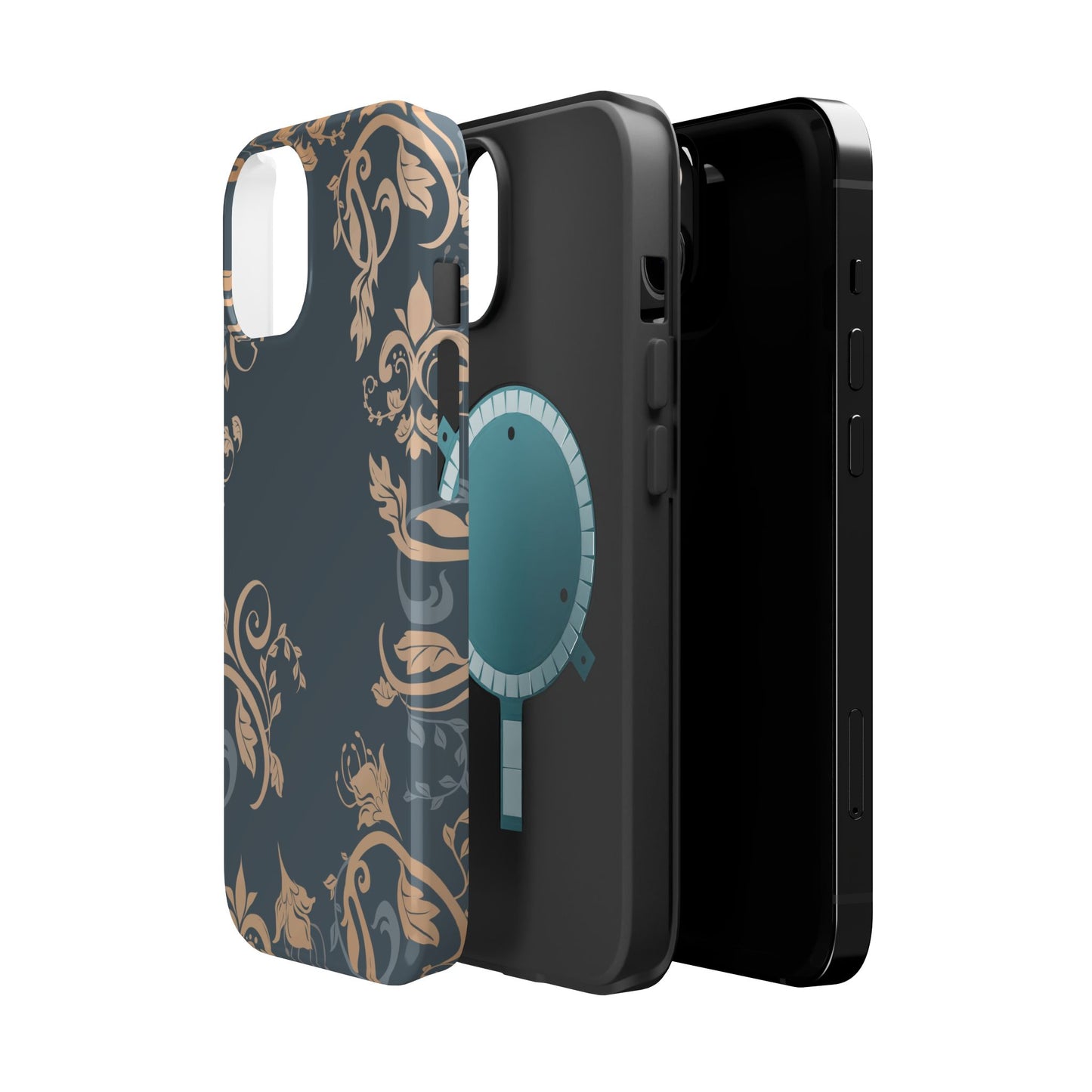 Gold flowers Iphone Magnetic Tough Cases