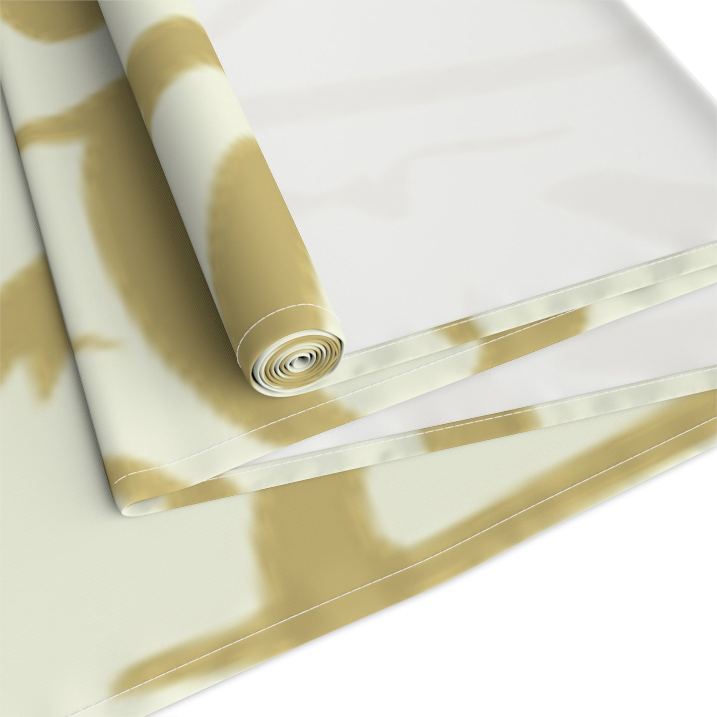 Beige and Gold Arabic Letters Elegant Table Runner - Perfect for Dining & Celebrations