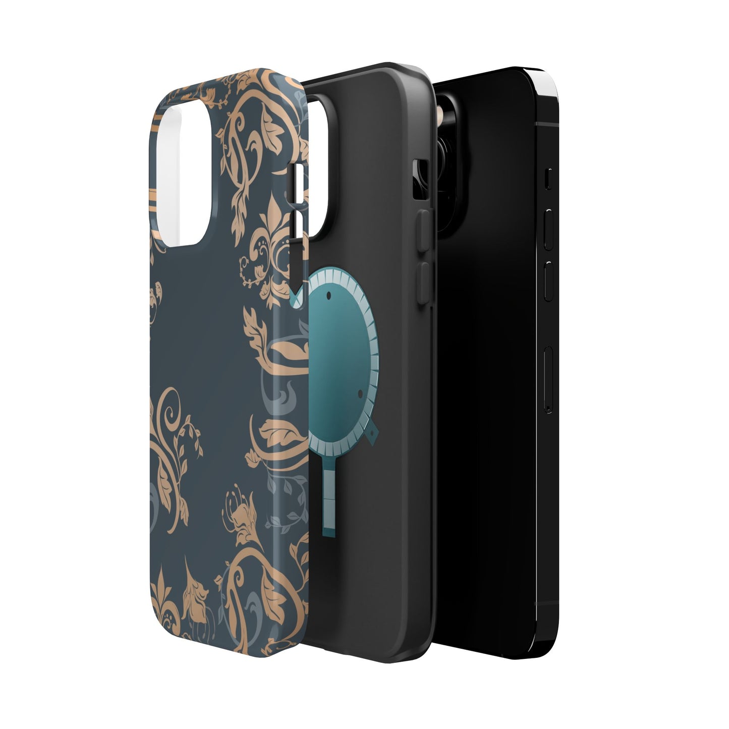 Gold flowers Iphone Magnetic Tough Cases