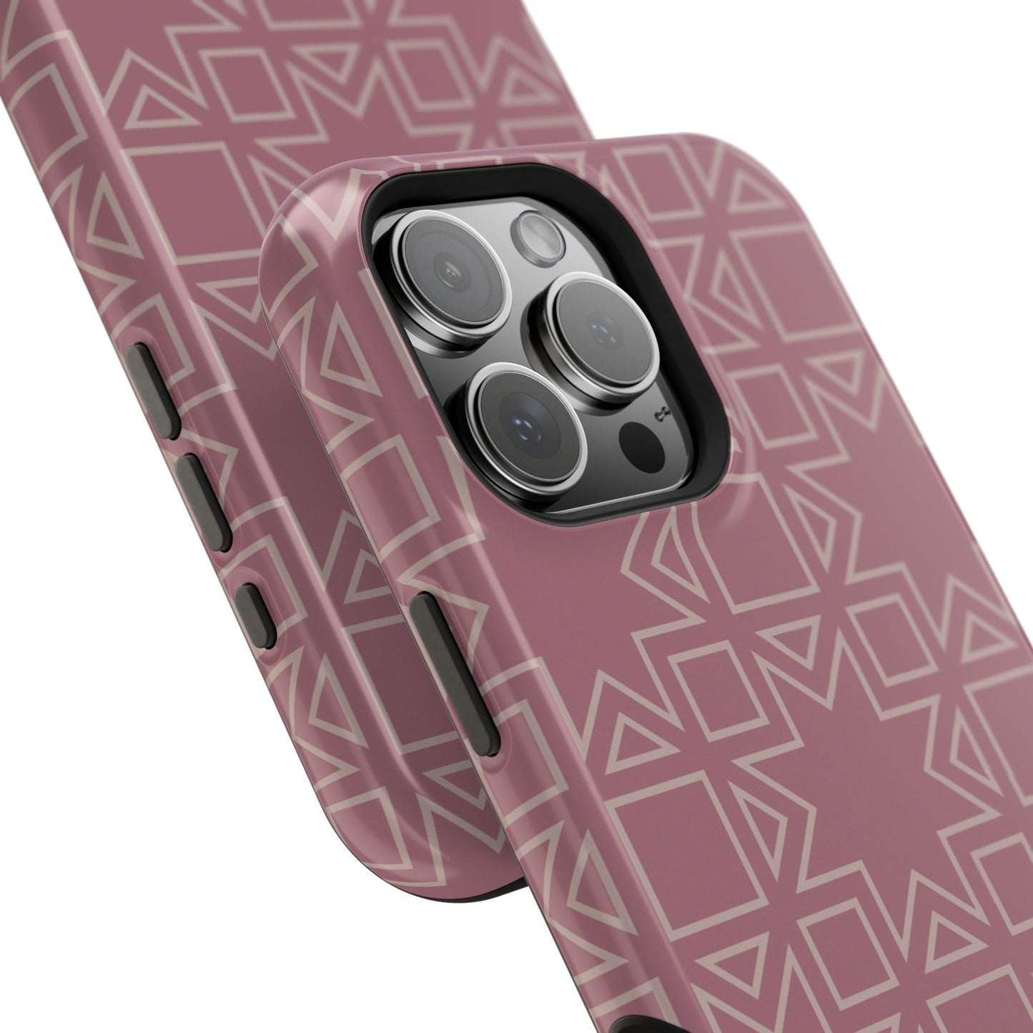 Pink Star ⭐️ Geometric Design - Iphone Magnetic Tough Case