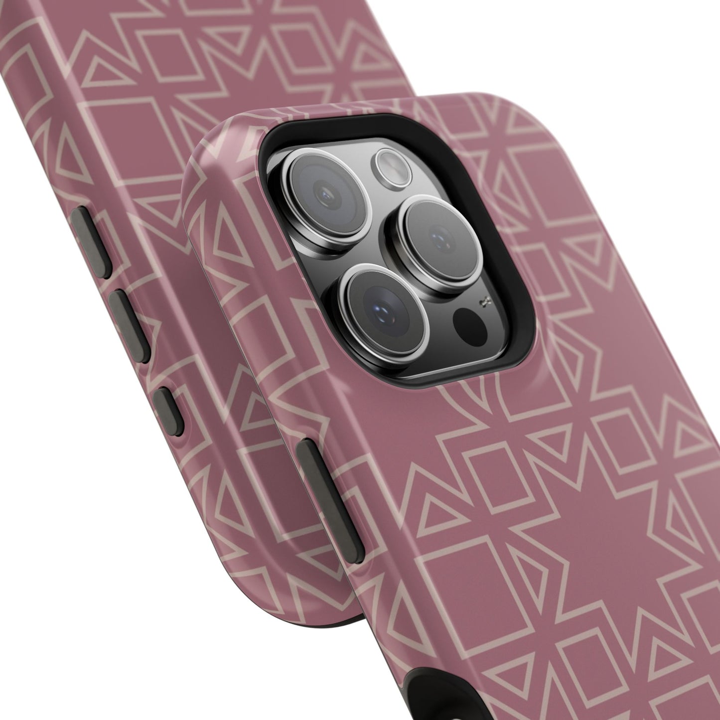 Pink Star ⭐️ Geometric Design - Iphone Magnetic Tough Case