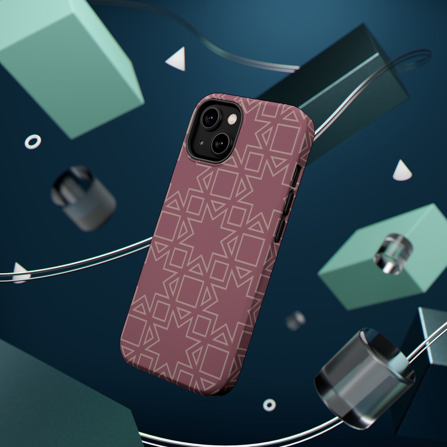 Pink Star ⭐️ Geometric Design - Iphone Magnetic Tough Case