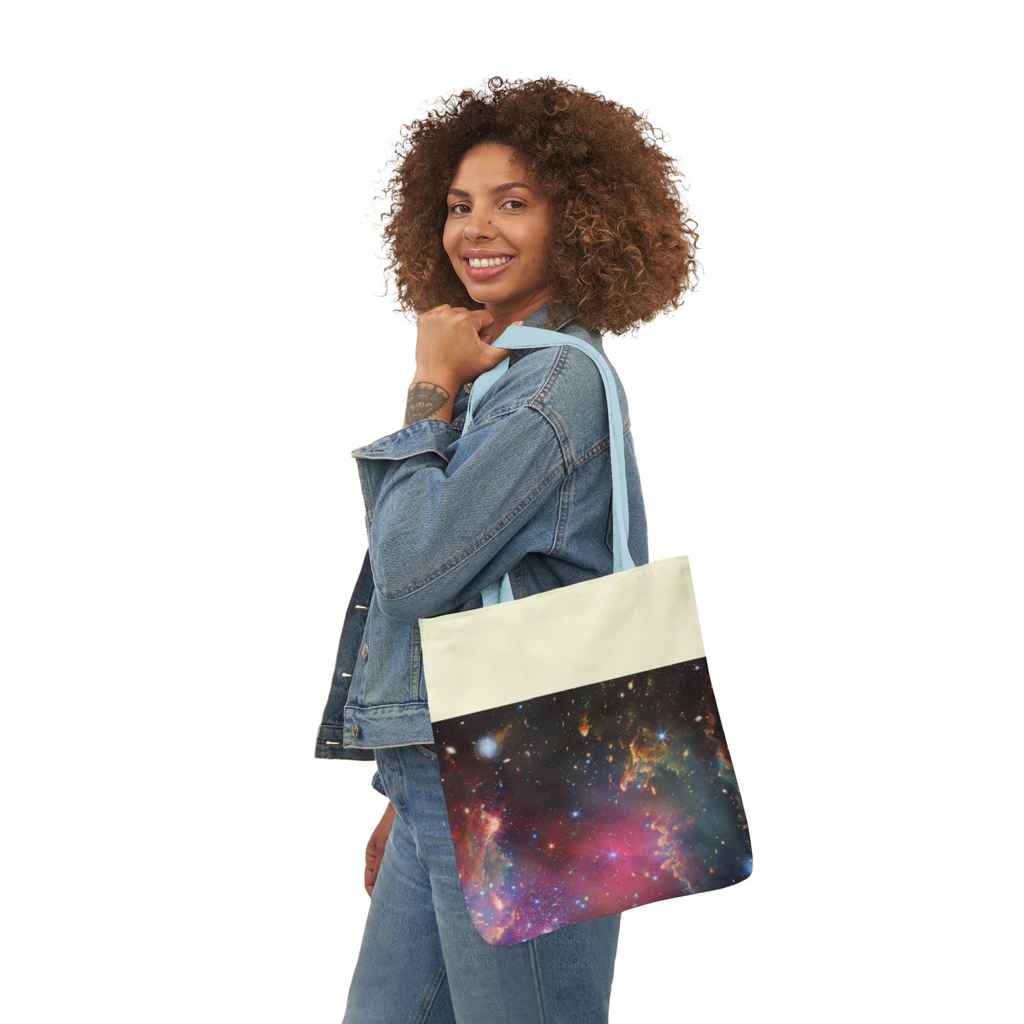 Star Cluster Canvas Tote Bag, 4-Color Straps