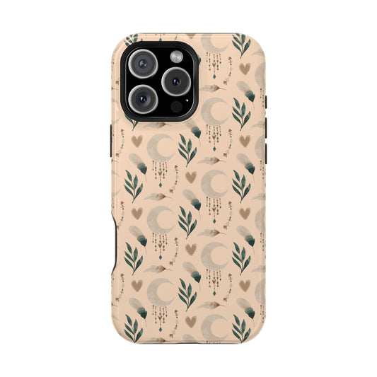 Crescent 🌙 and Hearts Design Iphone Magnetic Tough Cases
