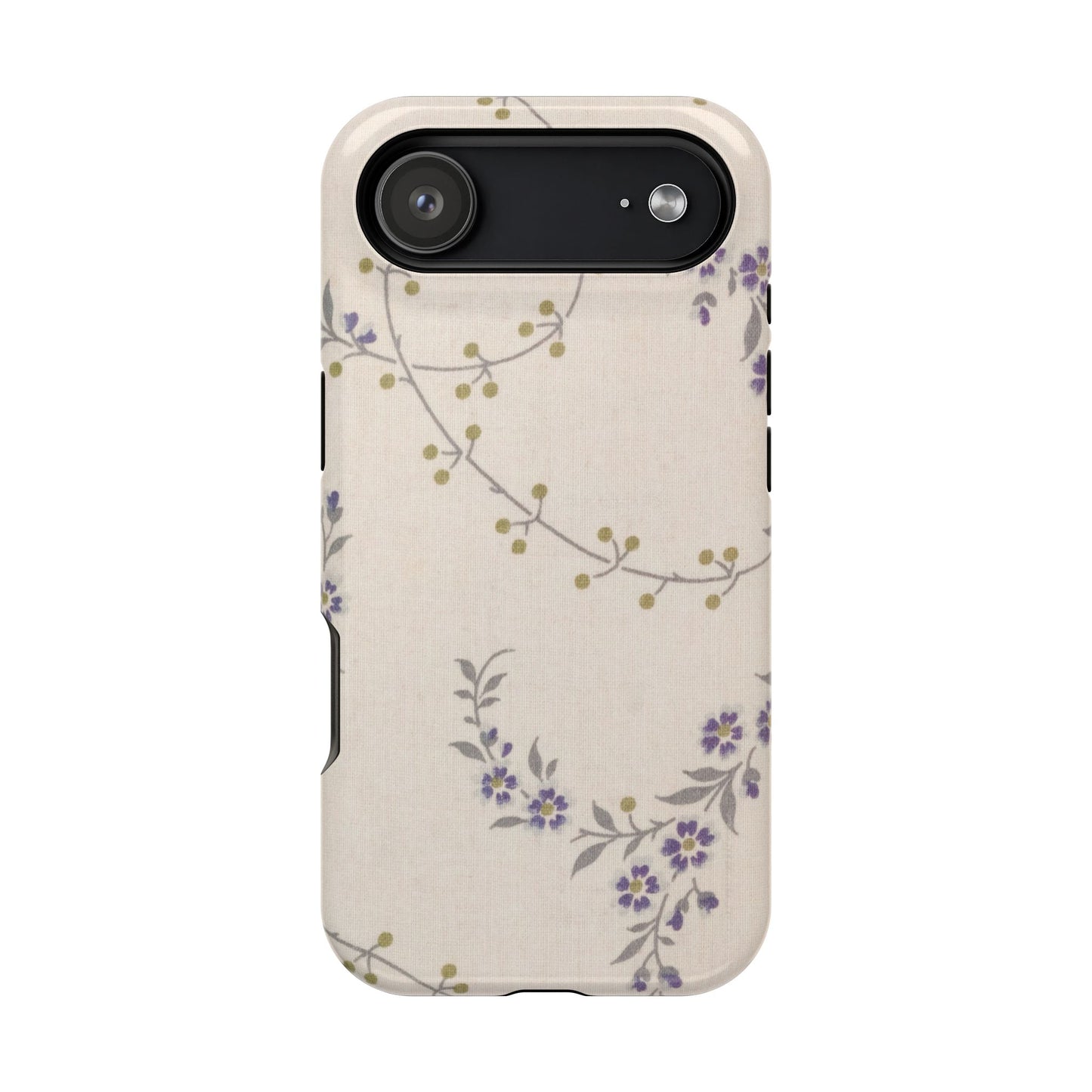 Purple Floral Design - Iphone Magnetic Tough Case