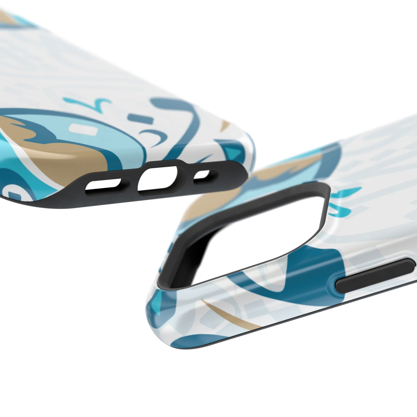 White Blue and Gold Arabic Calligraphy Iphone Magnetic Tough Case