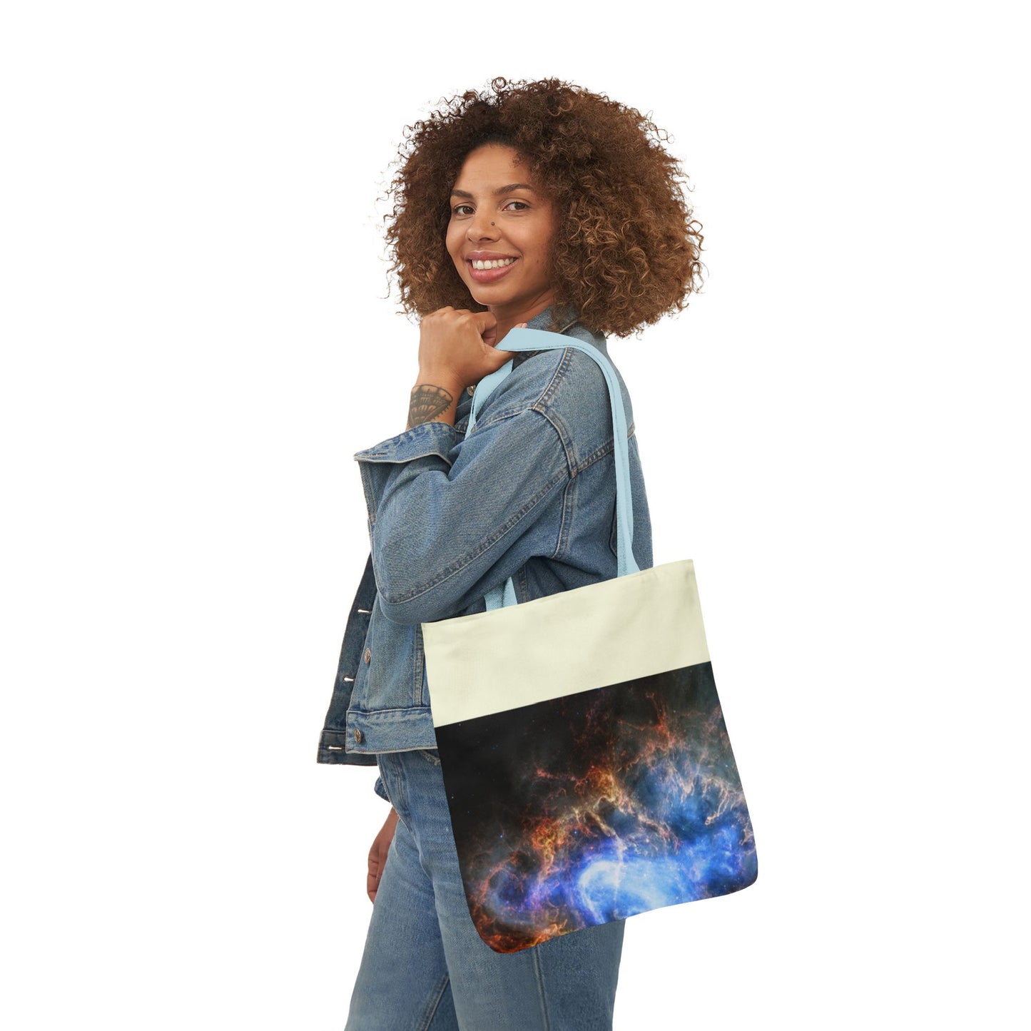 Crab Nebula Canvas Tote Bag, 3-Color Straps