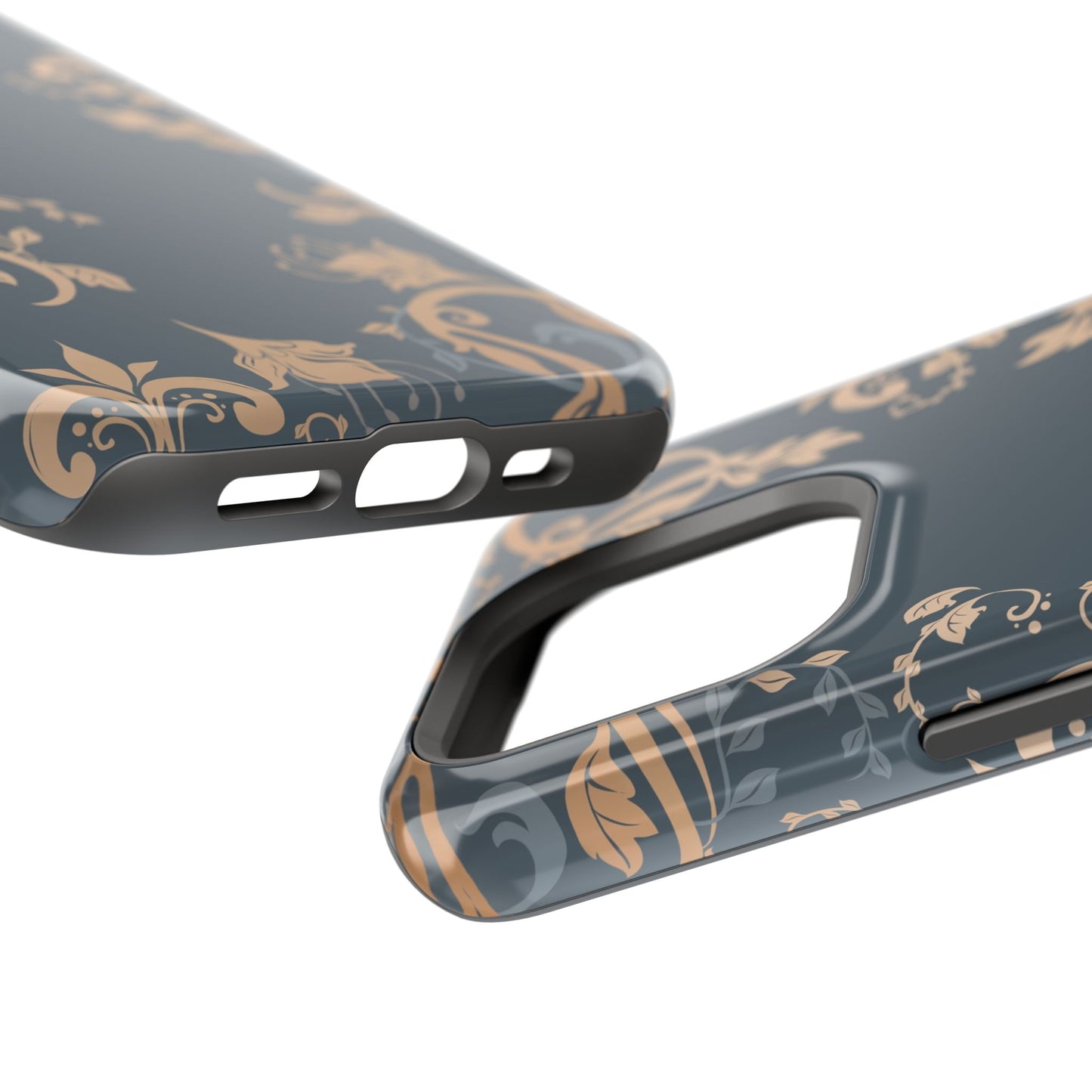 Gold flowers Iphone Magnetic Tough Cases