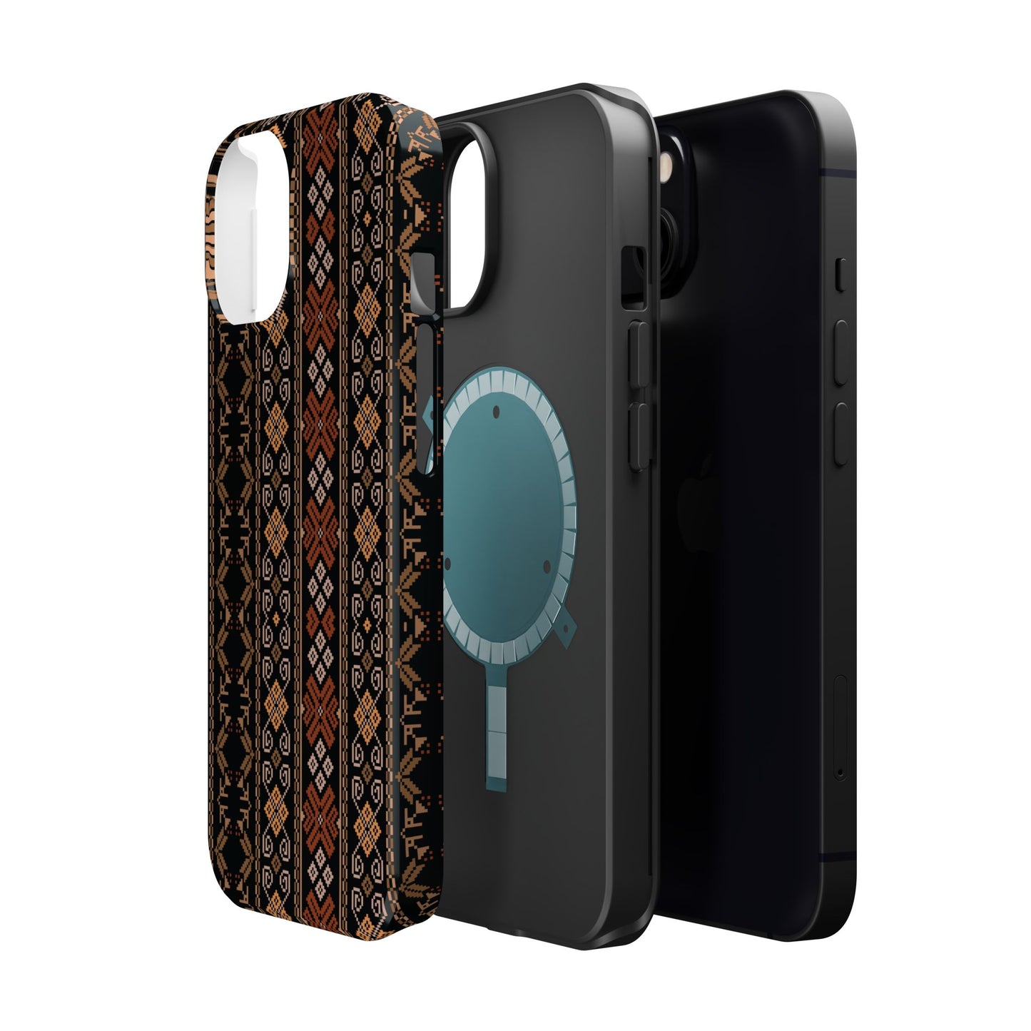 Floral Tatriz geometric Design - Iphone Magnetic Tough Case