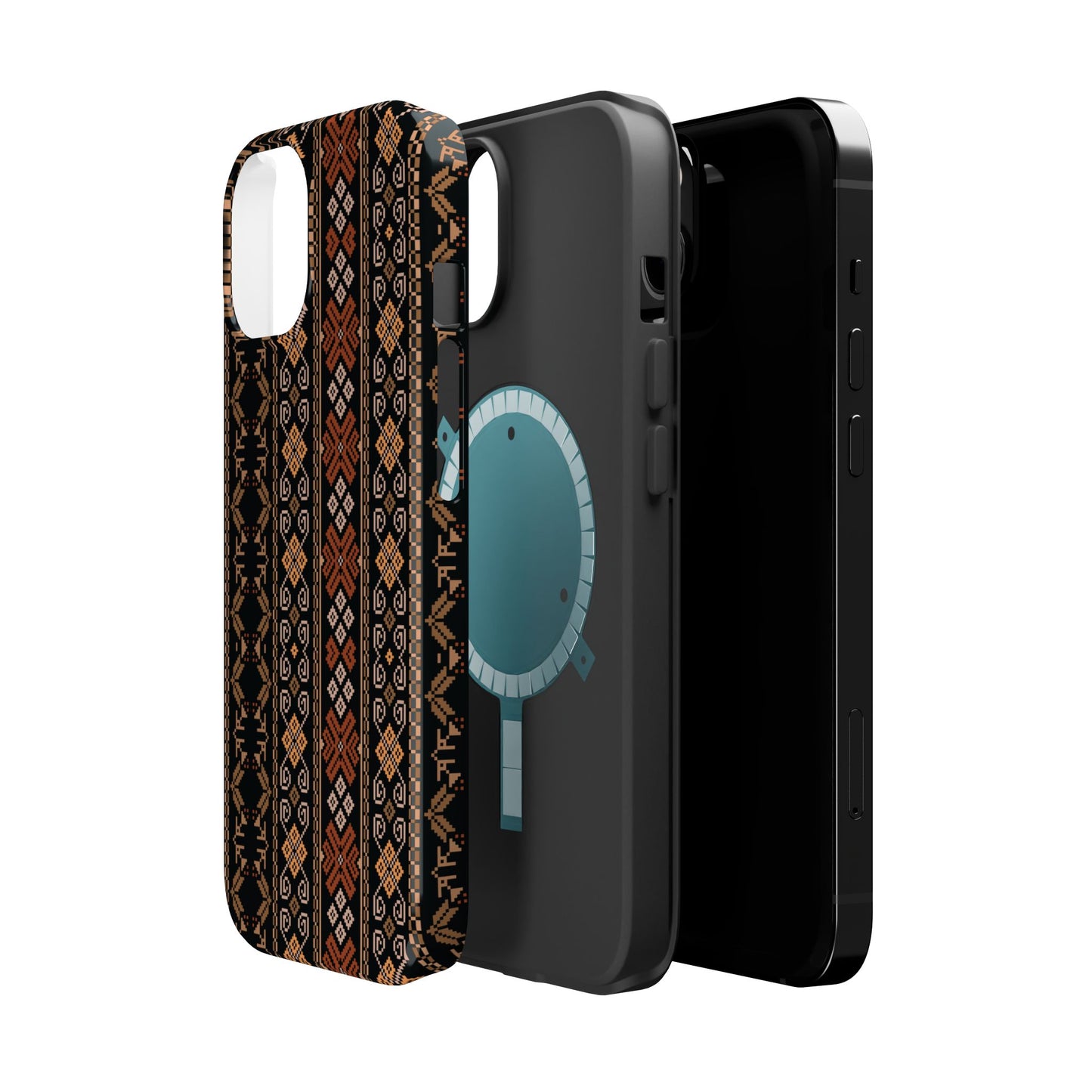 Floral Tatriz geometric Design - Iphone Magnetic Tough Case