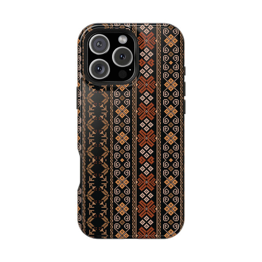 Floral Tatriz geometric Design - Iphone Magnetic Tough Case