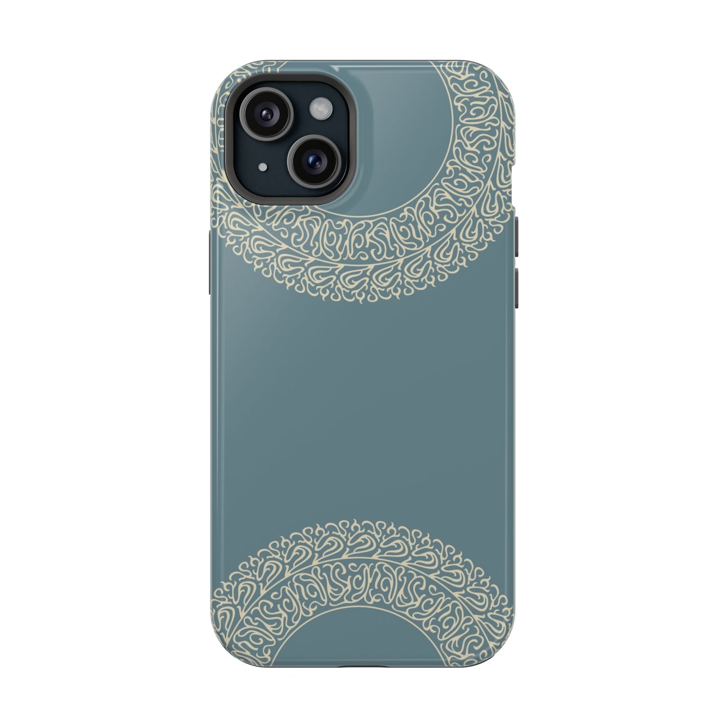 Beige geometric circle Design - Iphone Magnetic Tough Case