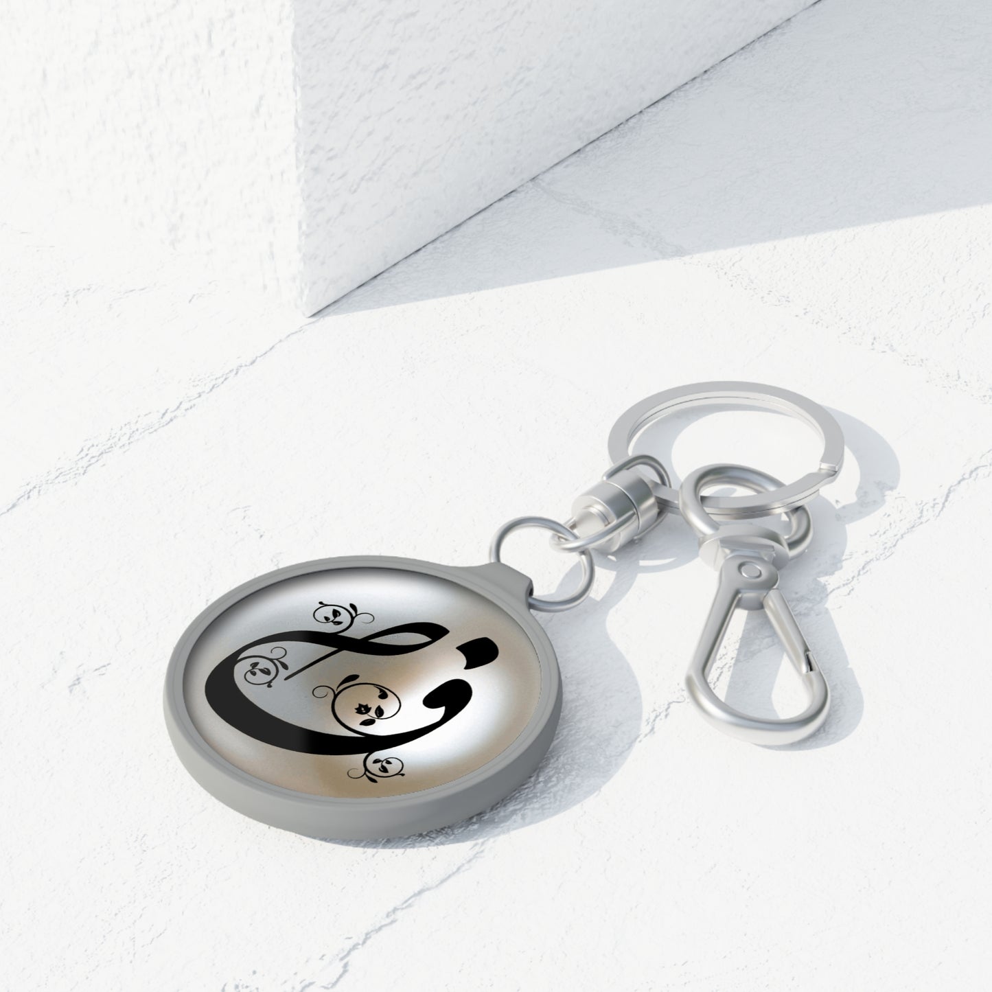 Fa “F” “ف“ Arabic monogram charm/ key ring - Perfect Gift