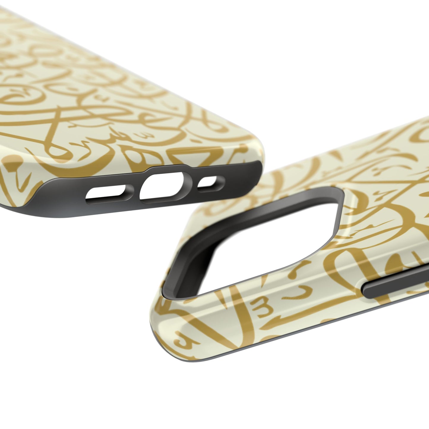 Beige and Gold Arabic Letters Iphone Magnetic Tough Cases