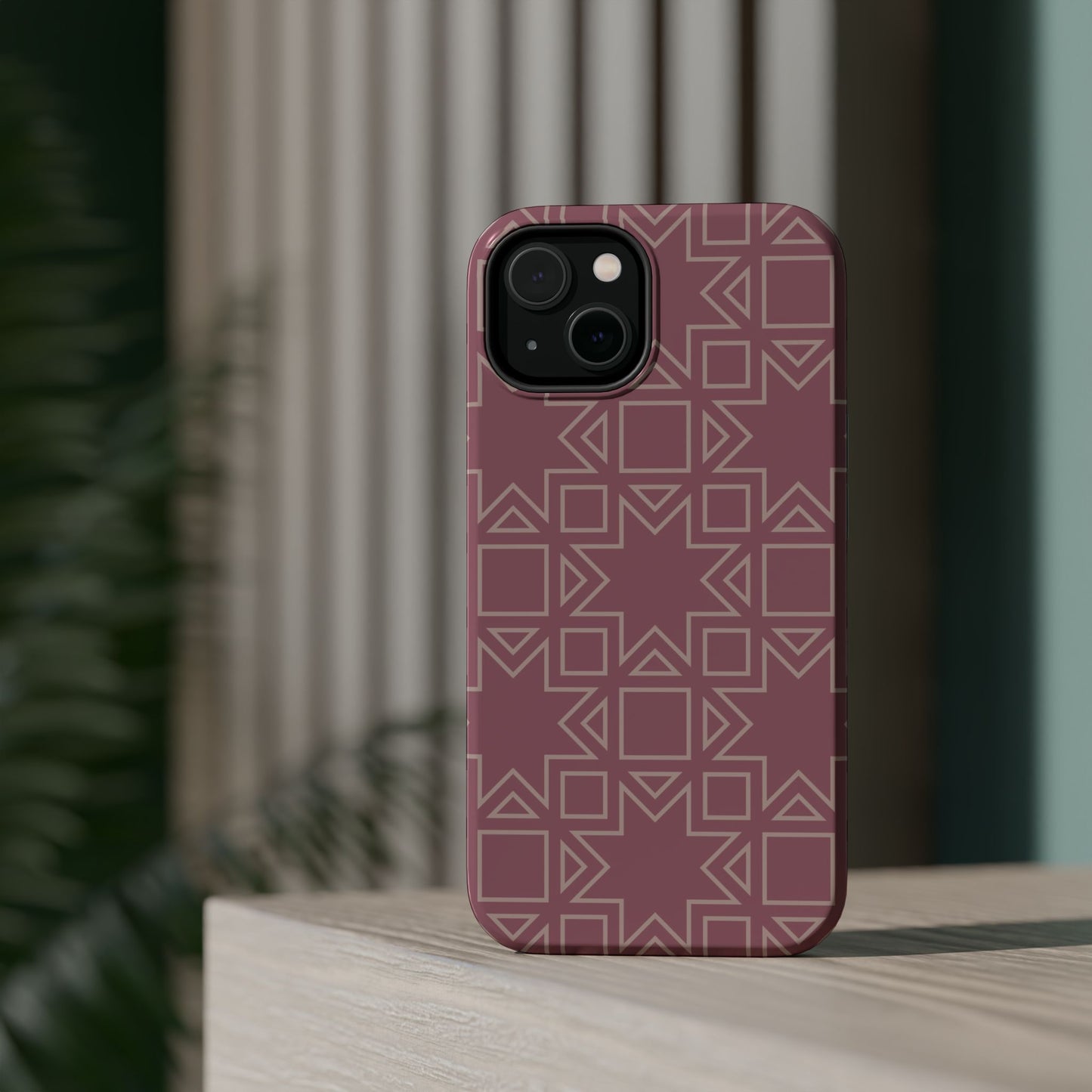 Pink Star ⭐️ Geometric Design - Iphone Magnetic Tough Case