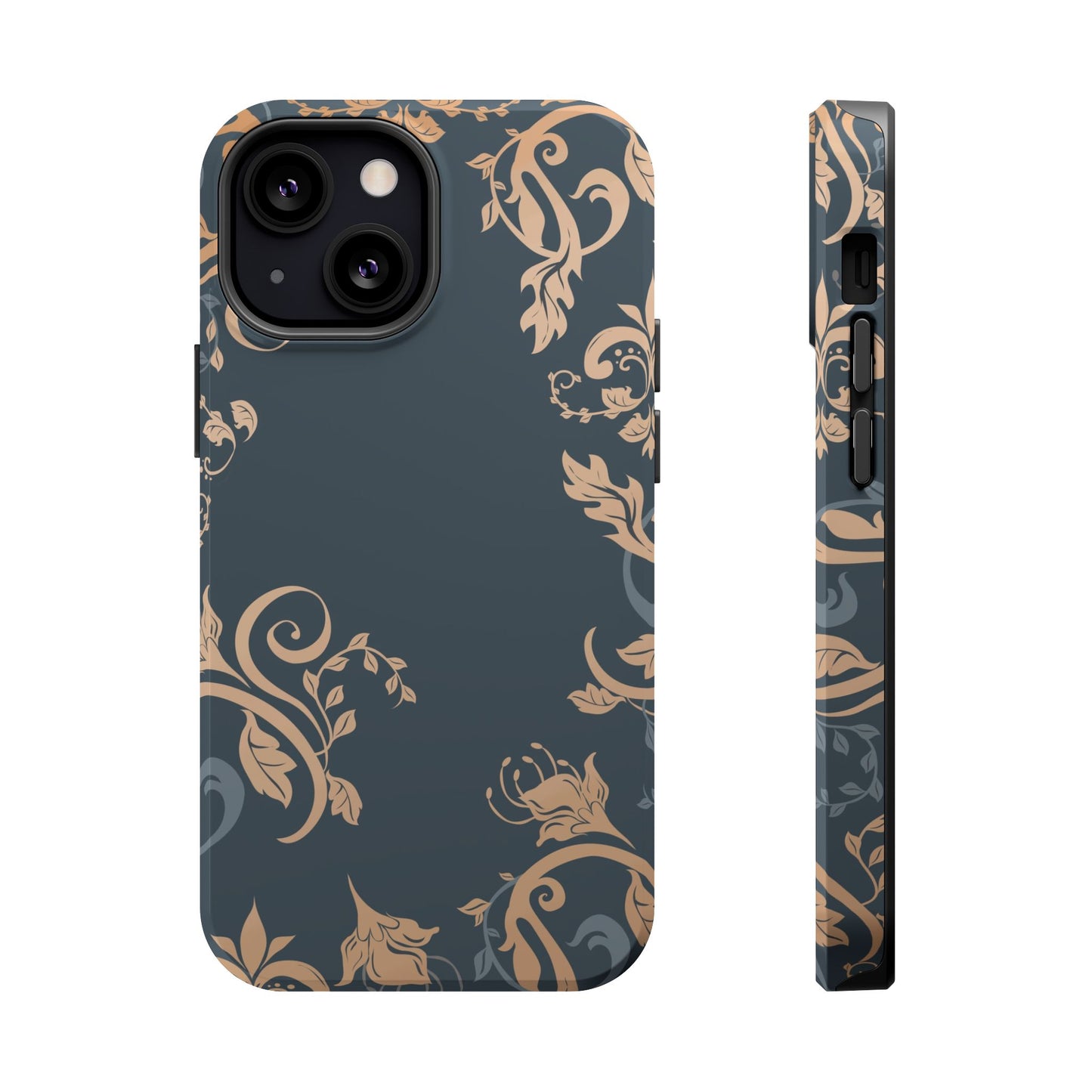Gold flowers Iphone Magnetic Tough Cases