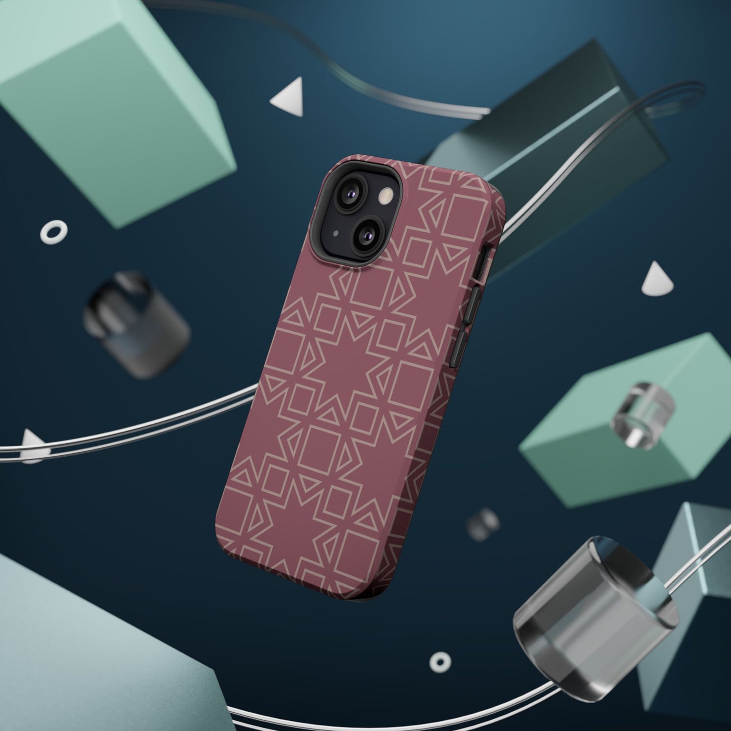 Pink Star ⭐️ Geometric Design - Iphone Magnetic Tough Case