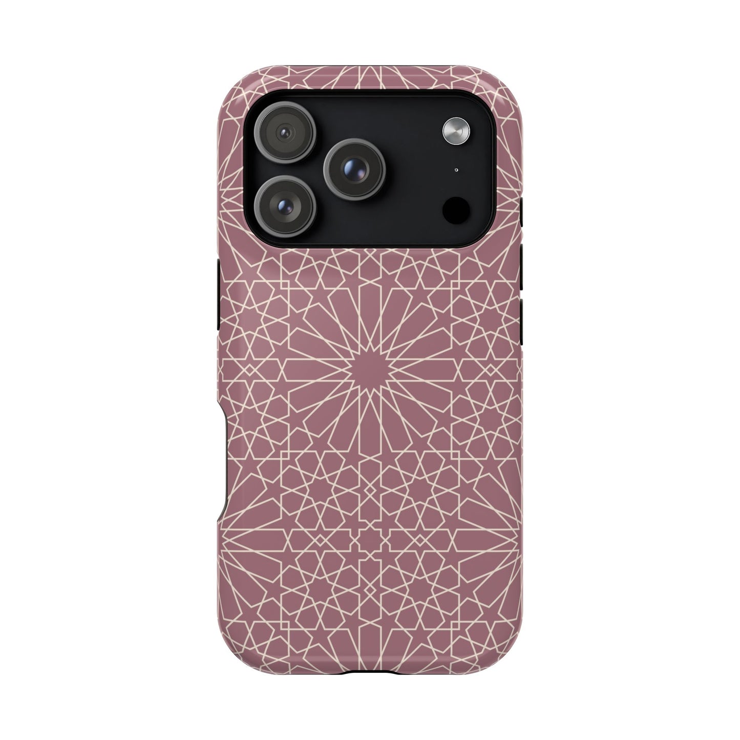 Pink Flower 🌸 Geometric Design Iphone Magnetic Tough Case