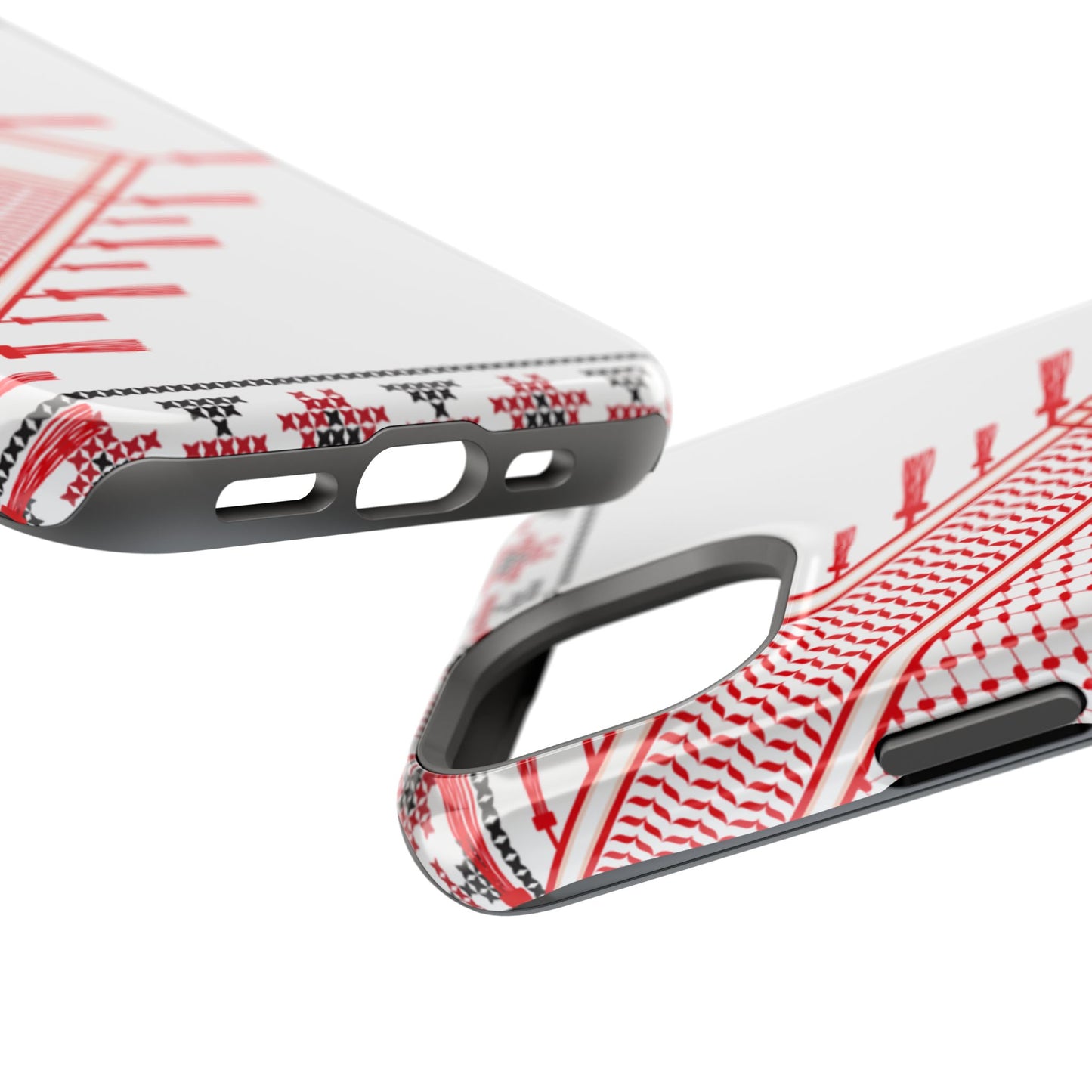 Red and White Hattah Design Iphone Magnetic Tough Case