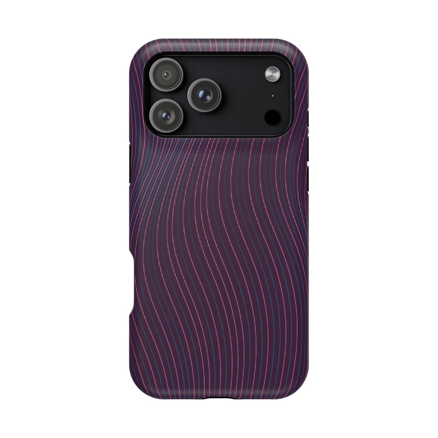Purple Line Pattern Design - Iphone Magnetic Tough Case