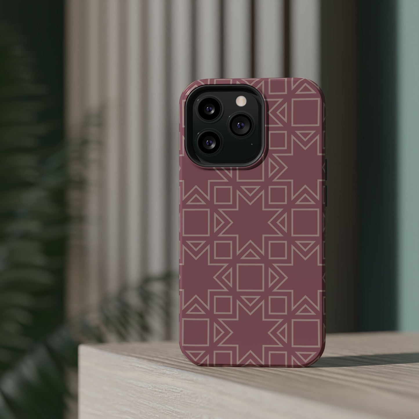 Pink Star ⭐️ Geometric Design - Iphone Magnetic Tough Case