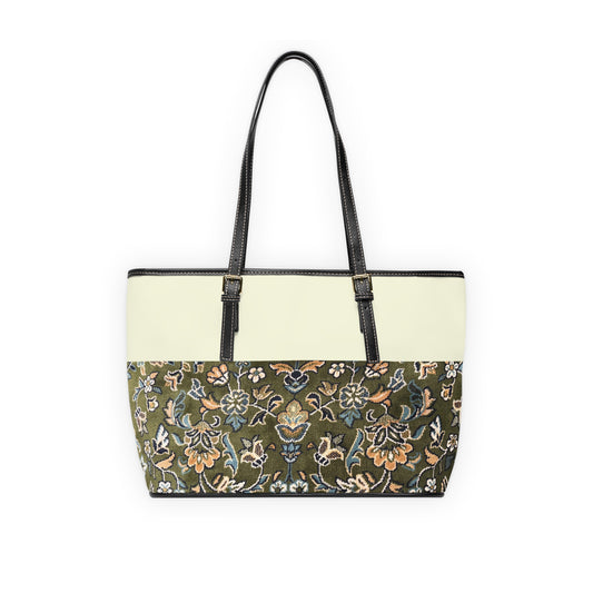 Rawdah Carpet Pattern Leather Shoulder Bag