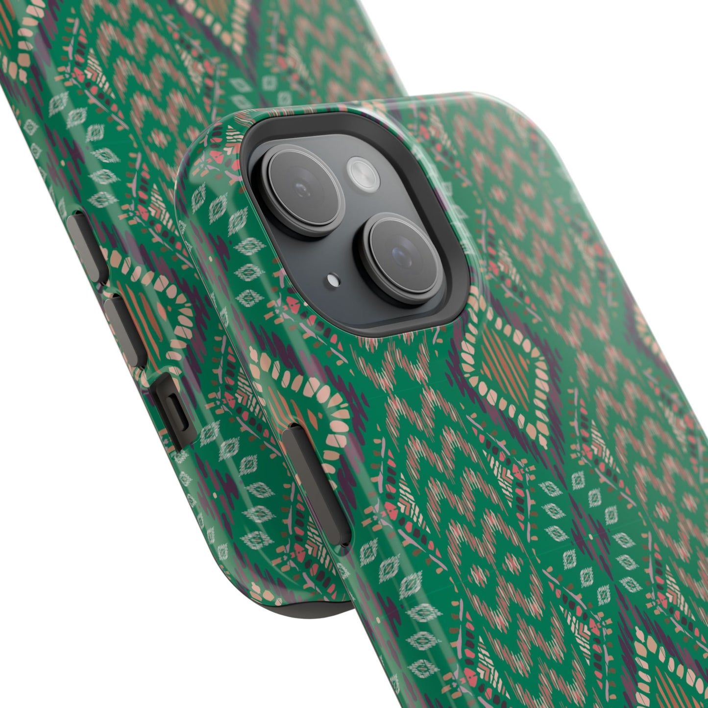 Emerald Green Geometric Design Iphone Magnetic Tough Case
