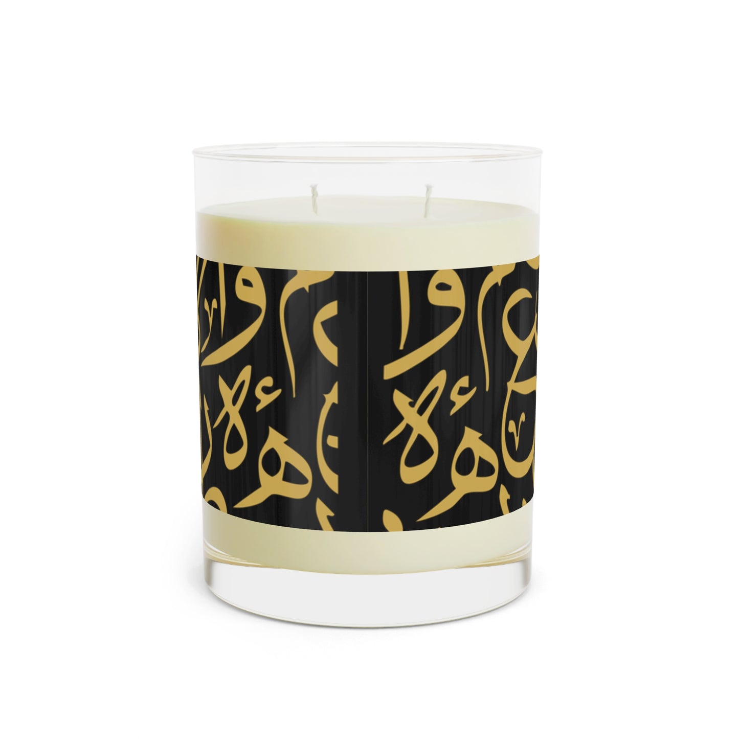 Black and Gold Arabic Letters Festive Scented Candle - Eco Friendly 11oz