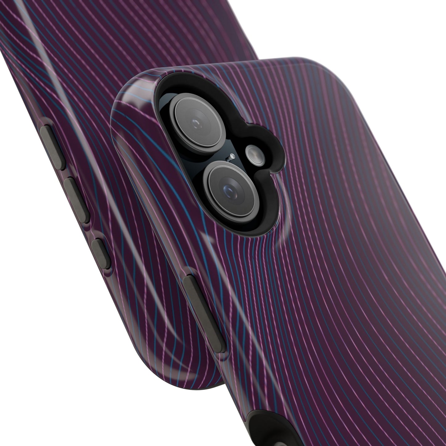Purple Line Pattern Design - Iphone Magnetic Tough Case