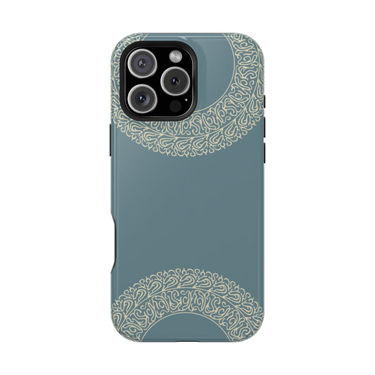 Beige geometric circle Design - Iphone Magnetic Tough Case