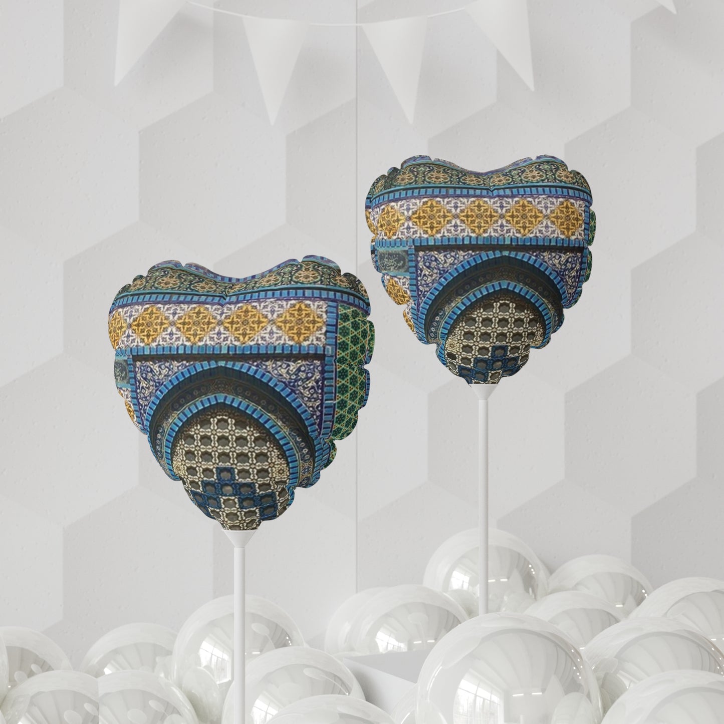Aqsa Heart-Circle Shaped Decorative Balloon - 11" Star Pattern