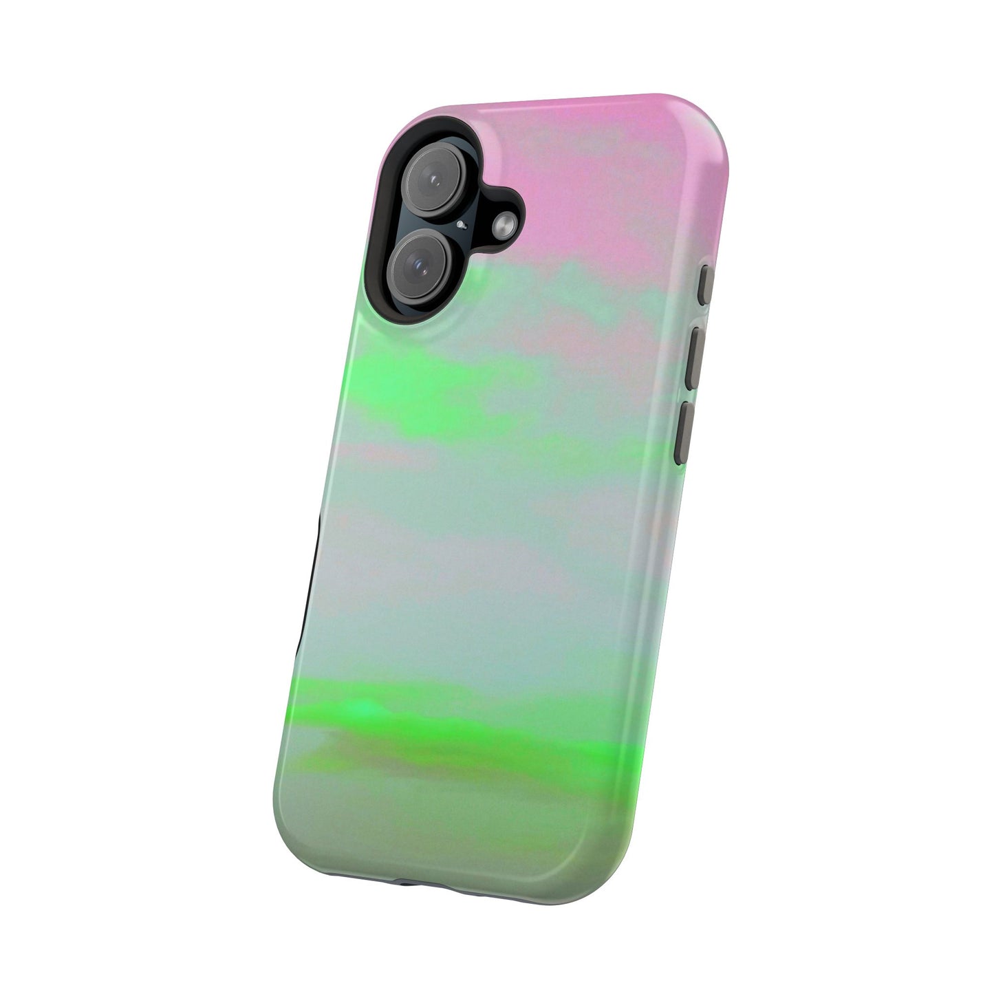 Green and pink sky Design - Iphone Magnetic Tough Case