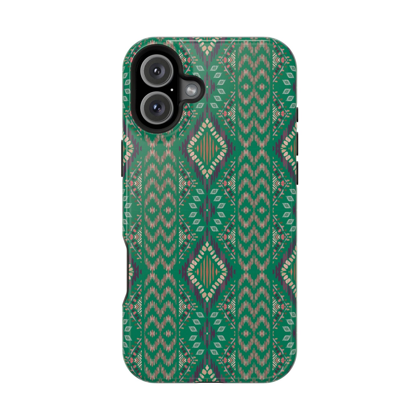 Emerald Green Geometric Design Iphone Magnetic Tough Case