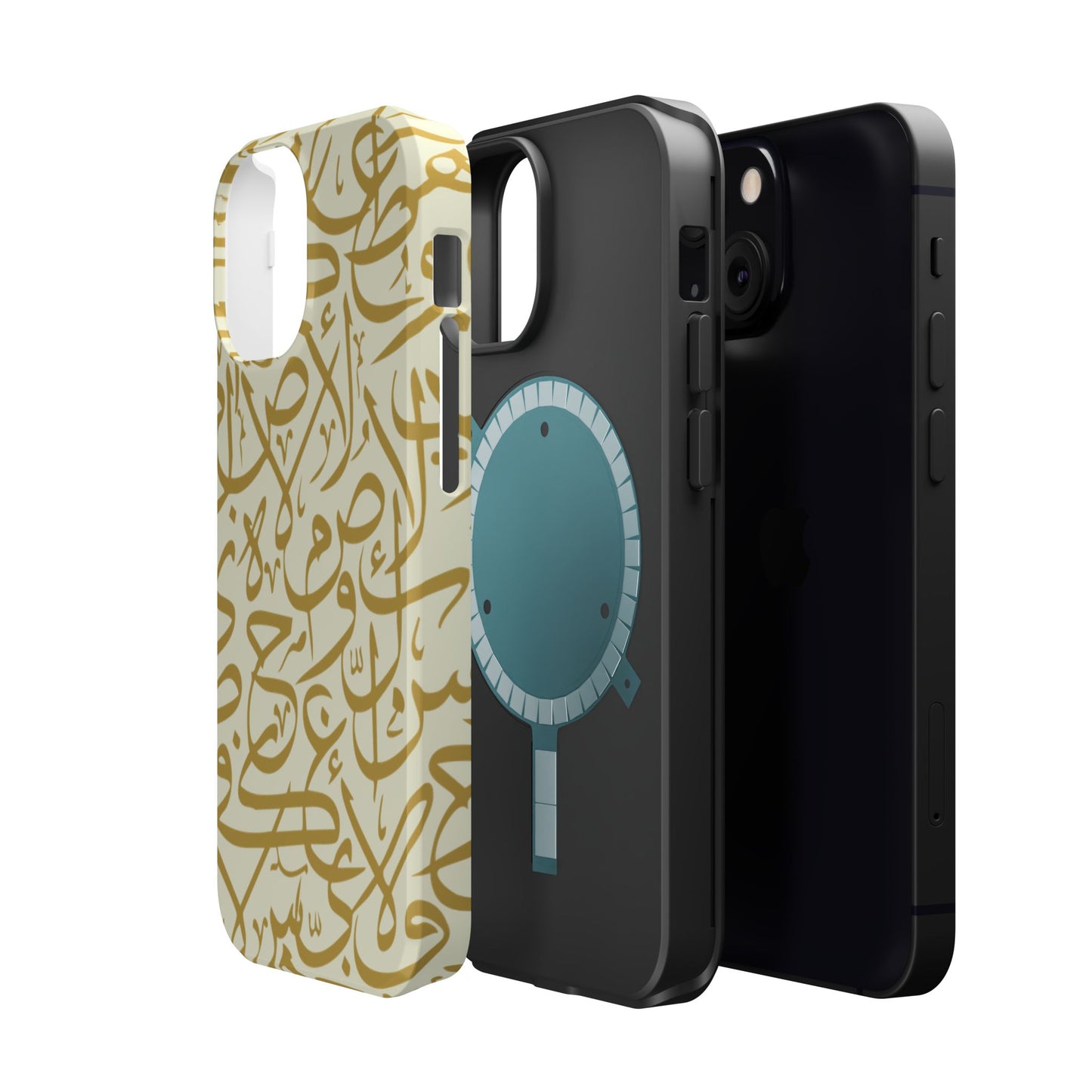 Beige and Gold Arabic Letters Iphone Magnetic Tough Cases