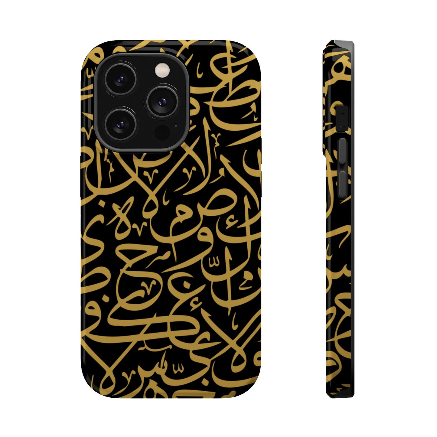 Black and Gold Arabic Letters Iphone Magnetic Tough Cases