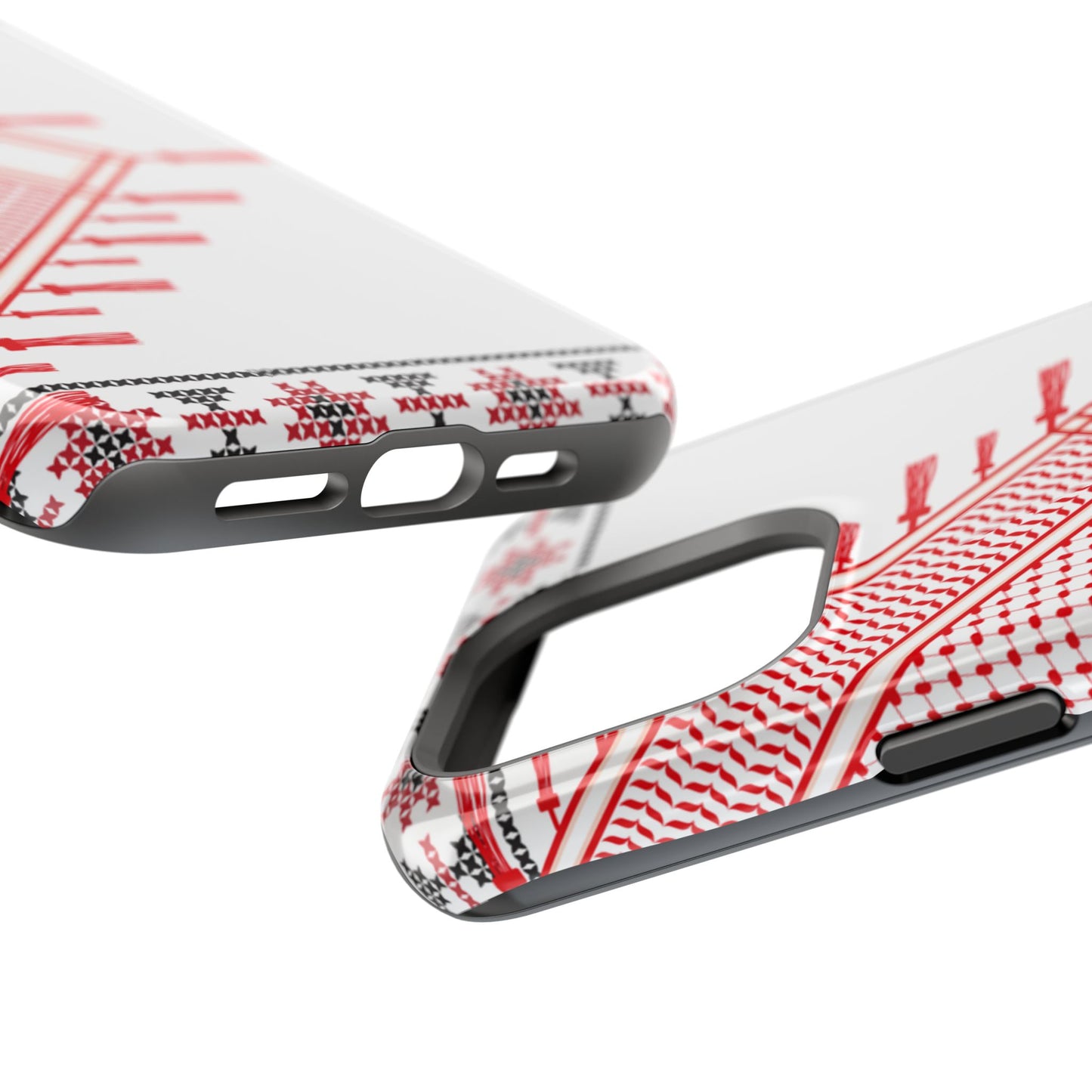 Red and White Hattah Design Iphone Magnetic Tough Case