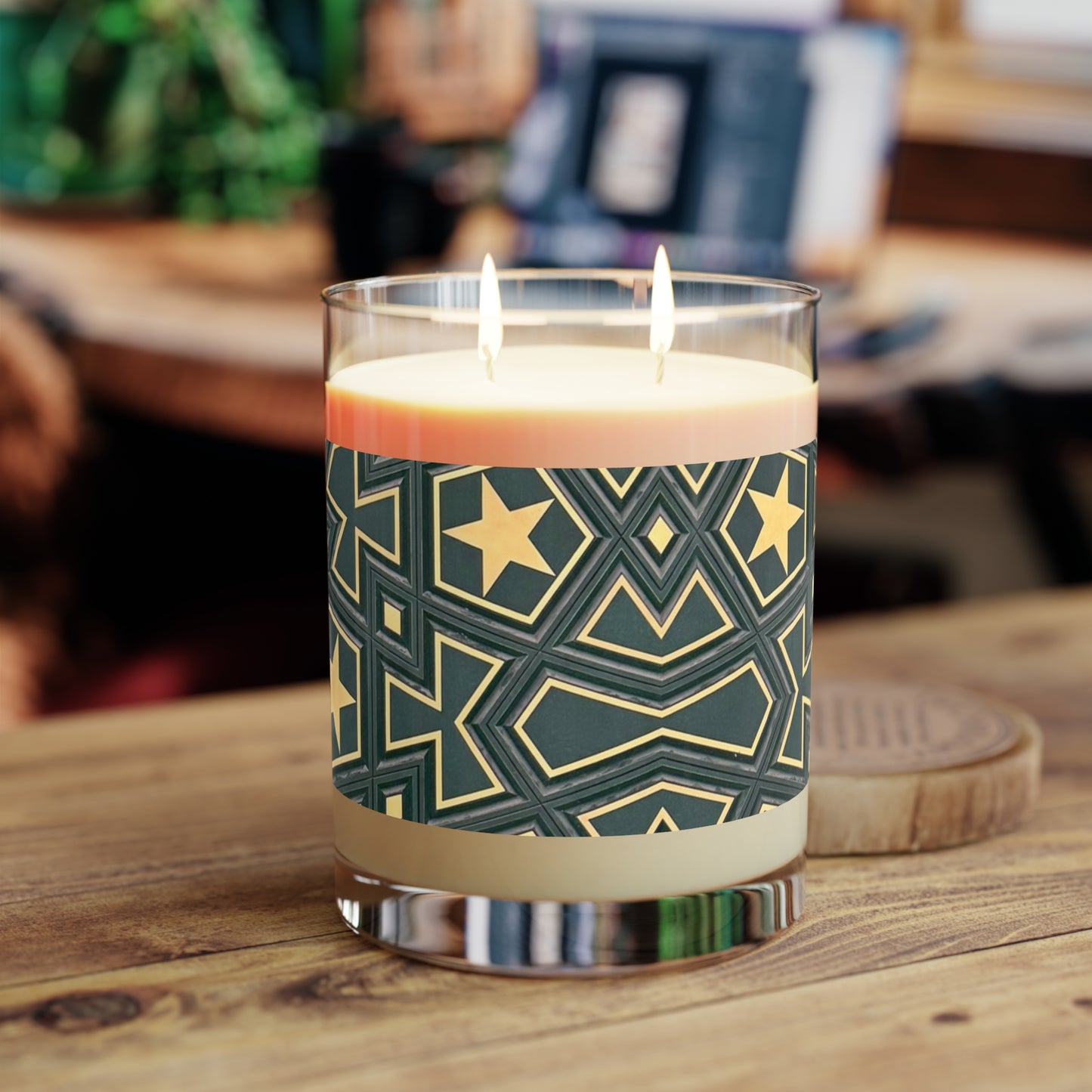 Masjid Al Haram Elegant Geometric Scented Candle - 11oz Soy Wax, Perfect for Home Decor & Gifts