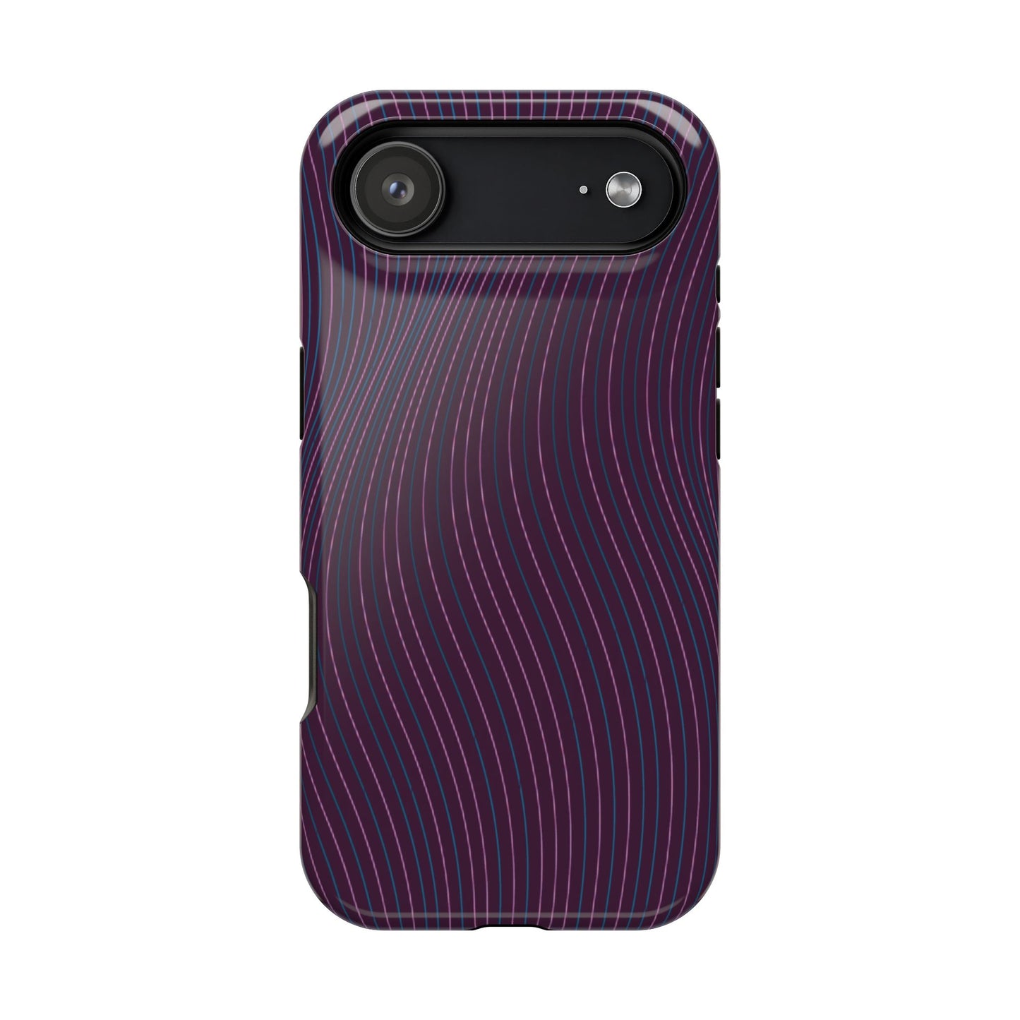 Purple Line Pattern Design - Iphone Magnetic Tough Case