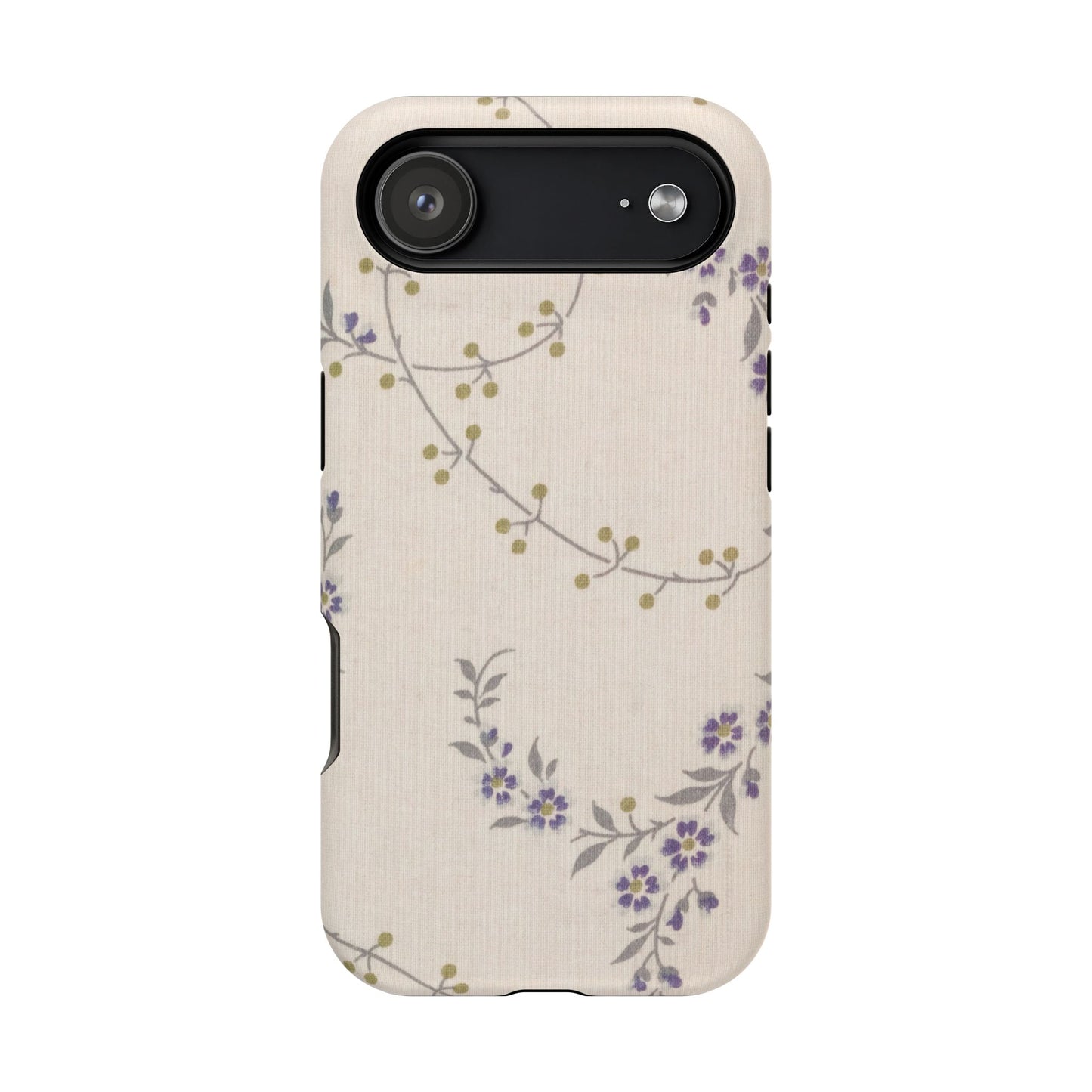 Purple Floral Design - Iphone Magnetic Tough Case