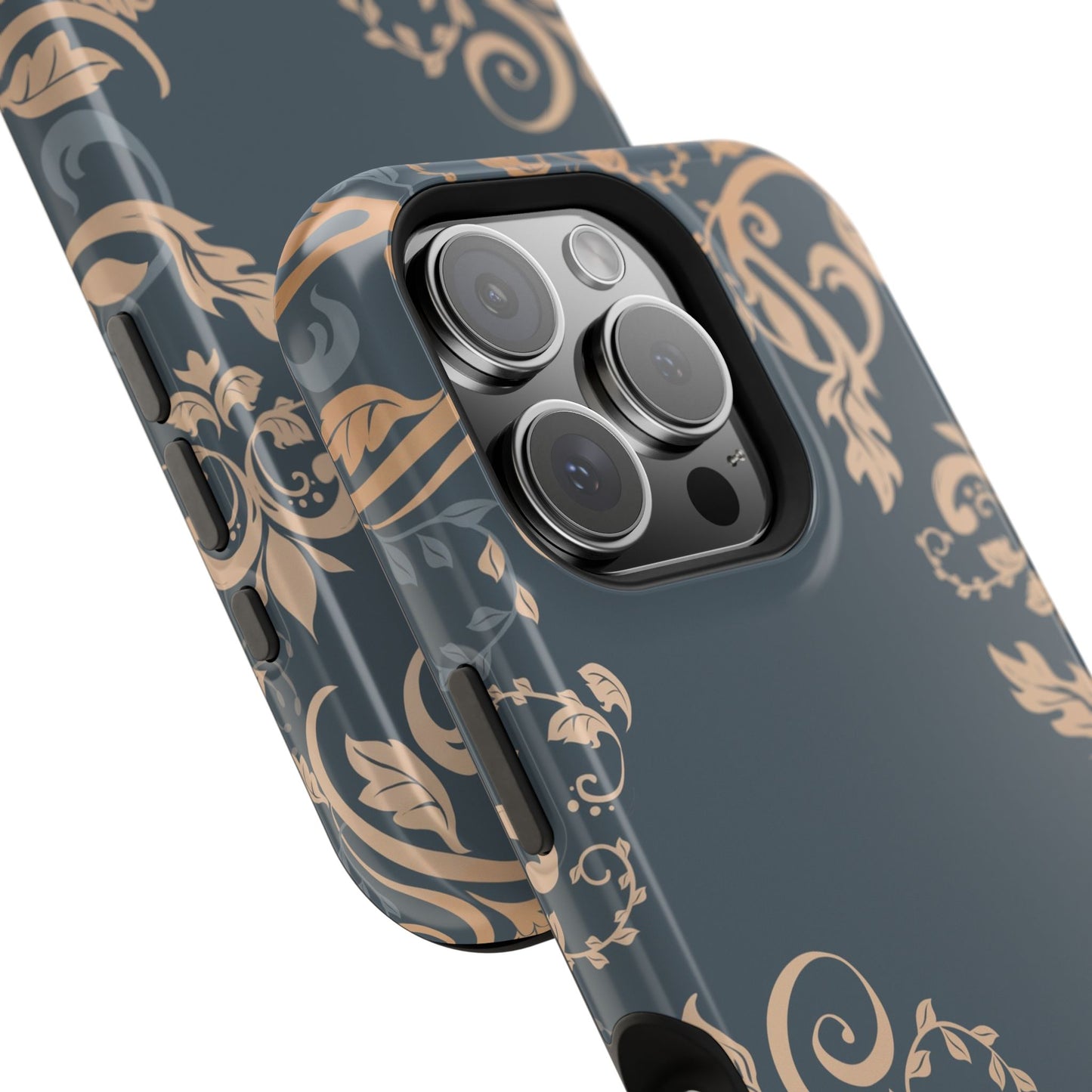 Gold flowers Iphone Magnetic Tough Cases