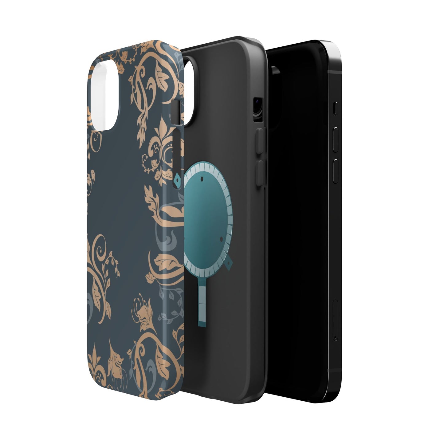 Gold flowers Iphone Magnetic Tough Cases