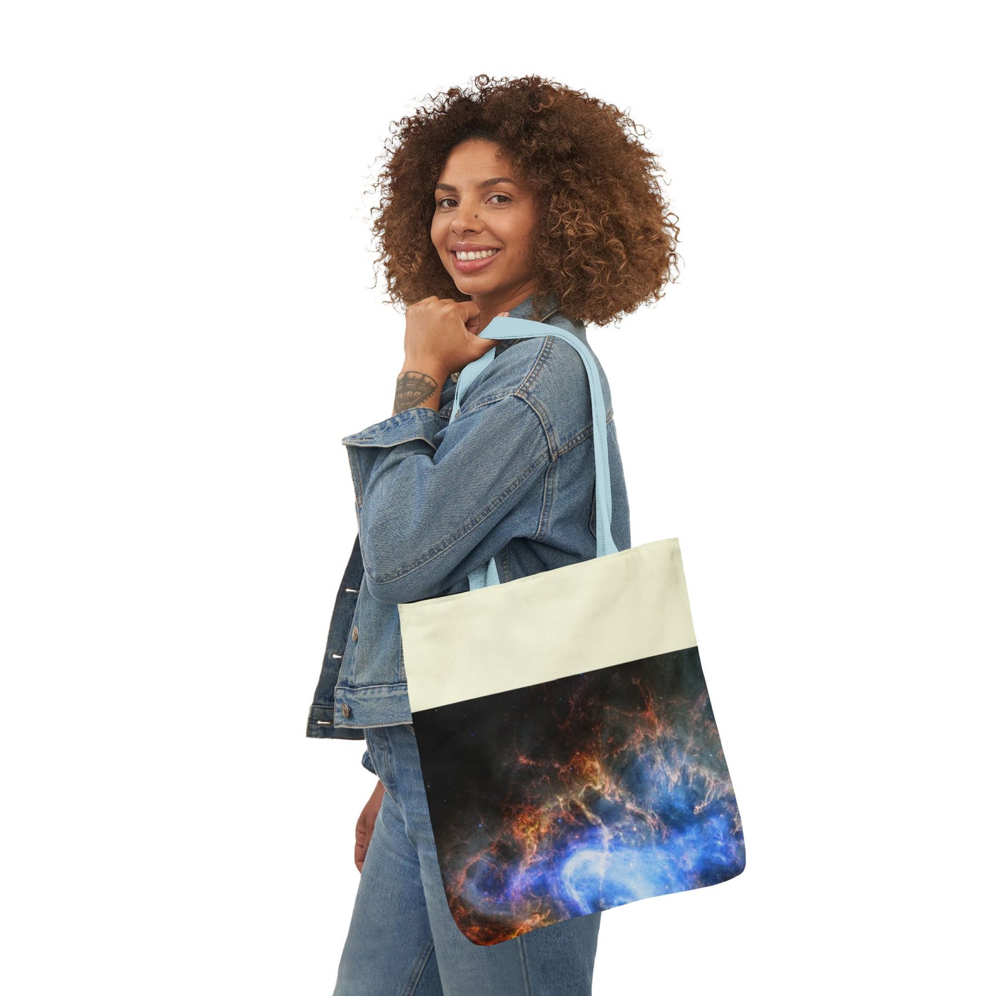 Crab Nebula Canvas Tote Bag, 3-Color Straps