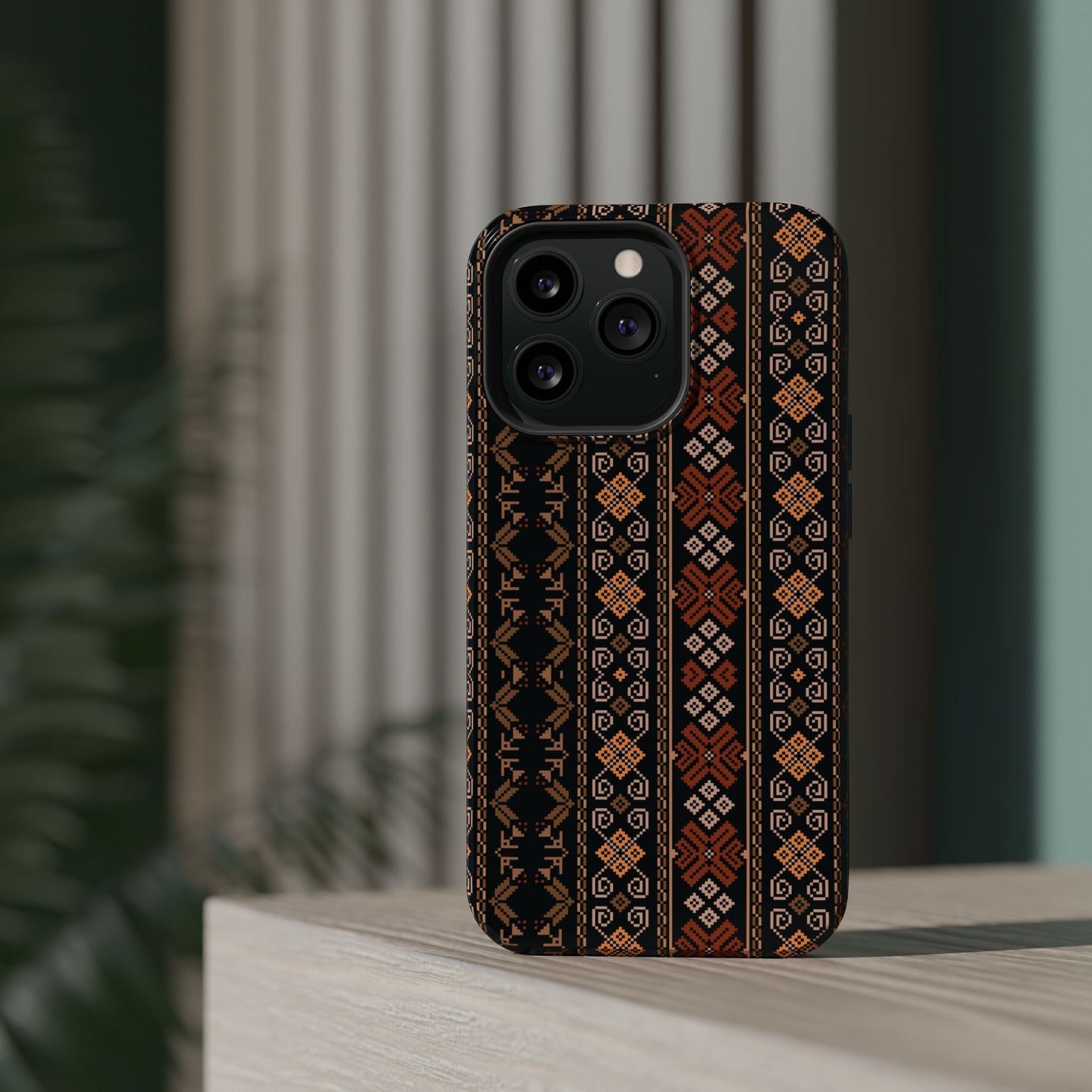 Floral Tatriz geometric Design - Iphone Magnetic Tough Case
