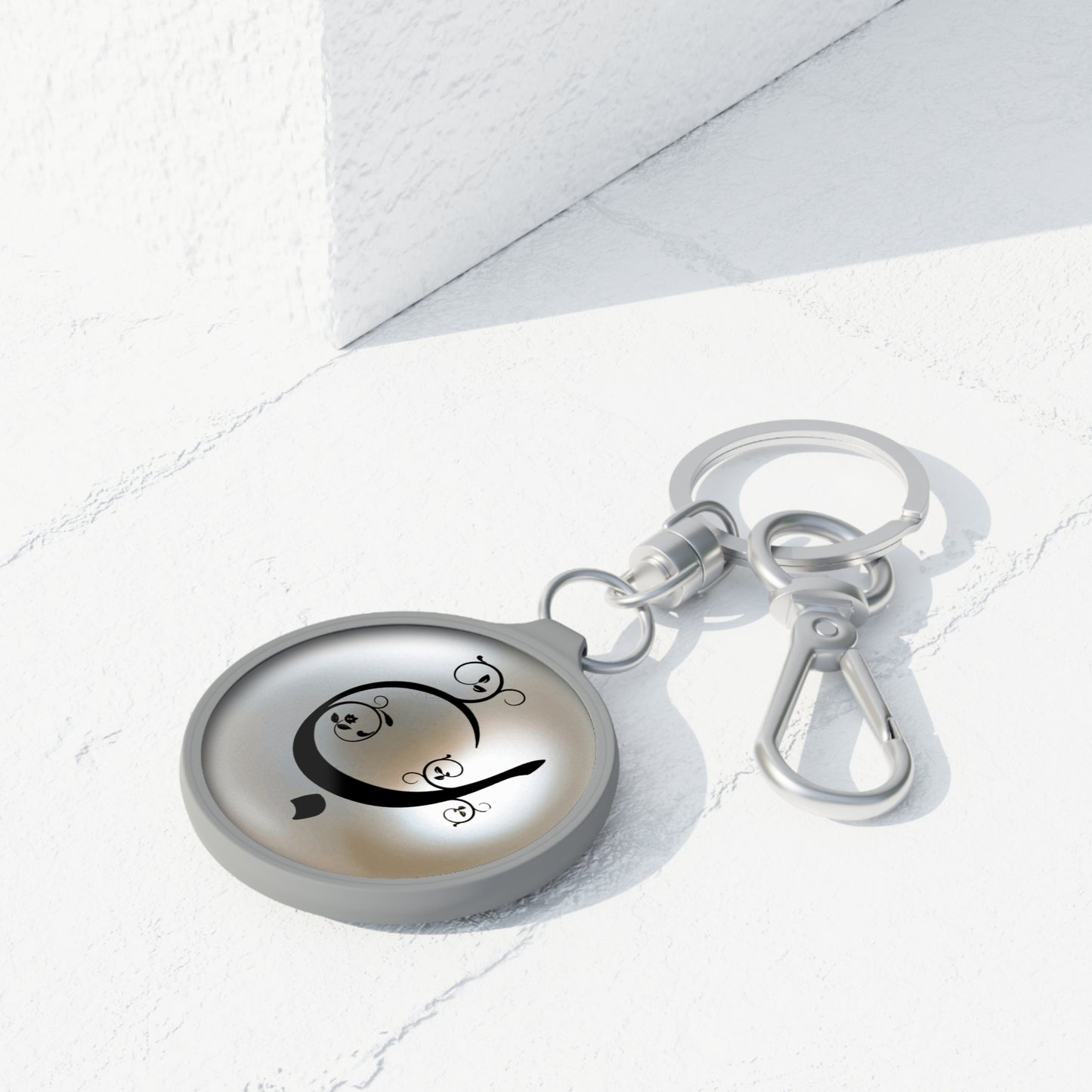 Baa “B” “ب “ Arabic monogram charm/ key ring - Perfect Gift