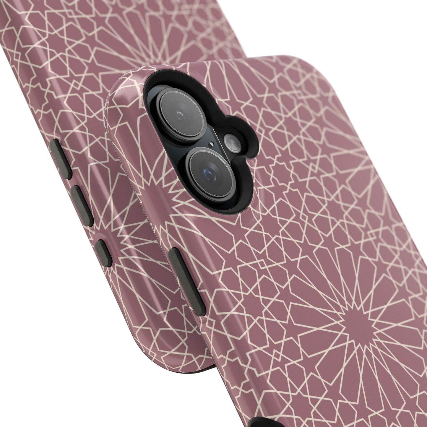 Pink Flower 🌸 Geometric Design Iphone Magnetic Tough Case
